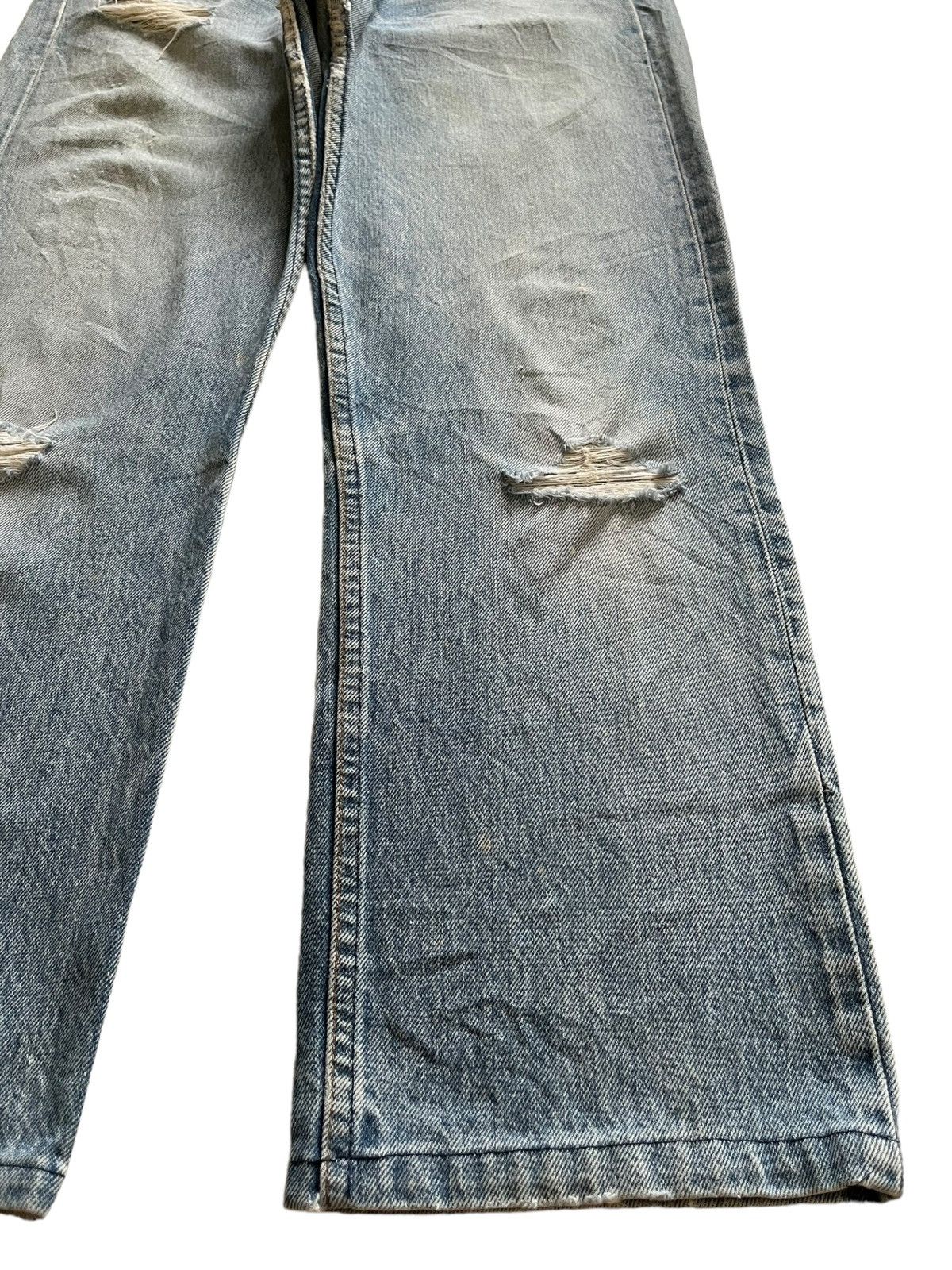 Levi's × Levi's Vintage Clothing Vintage 80s Levis 501 Blue Wash Distressed Loose Jeans Size US 31 - 7 Thumbnail