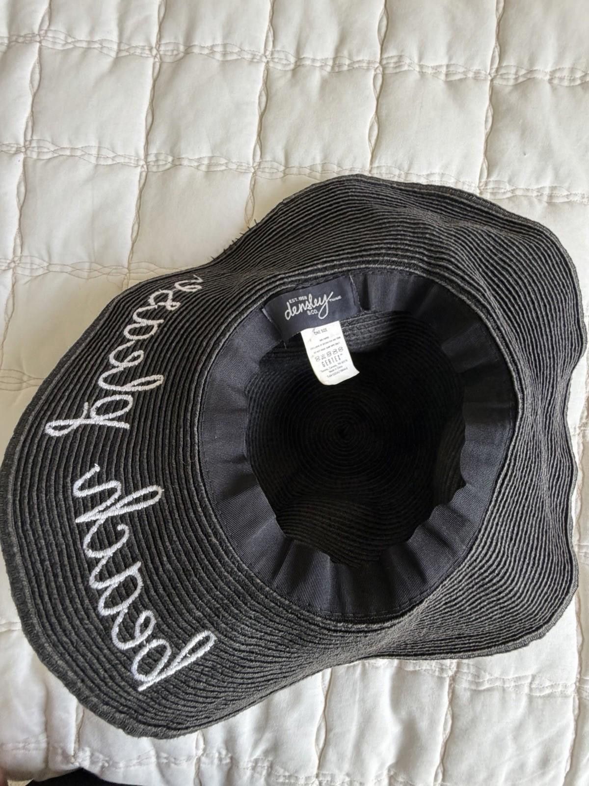 Other Women’s Black Sun Hat “Beach Please” Sun Hat OS Size ONE SIZE - 4 Thumbnail