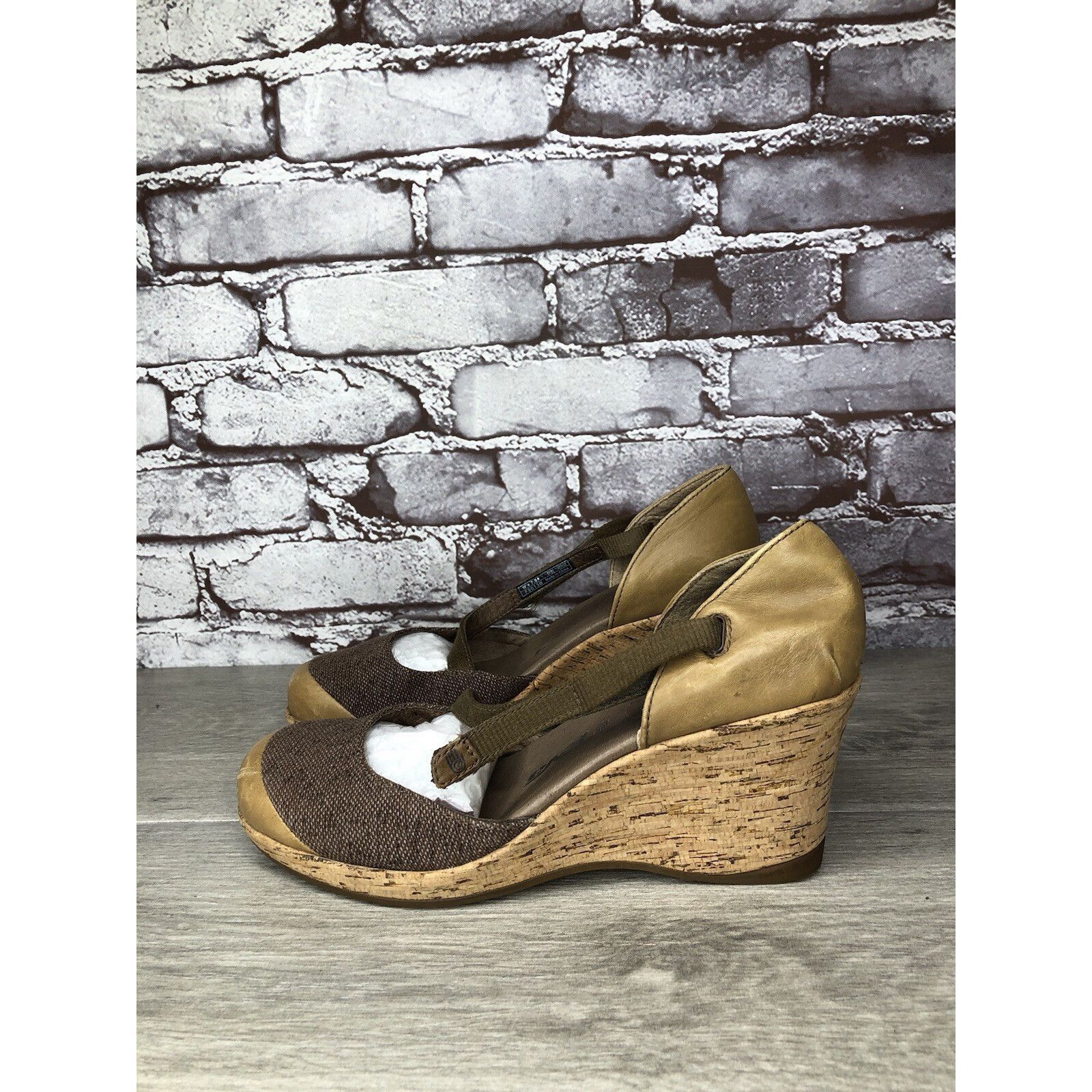 Teva Teva Riviera Grey Brown Mary Jane Cork Wedge Shoes Women 7.5 Size US 7.5 / IT 37.5 - 20 Thumbnail