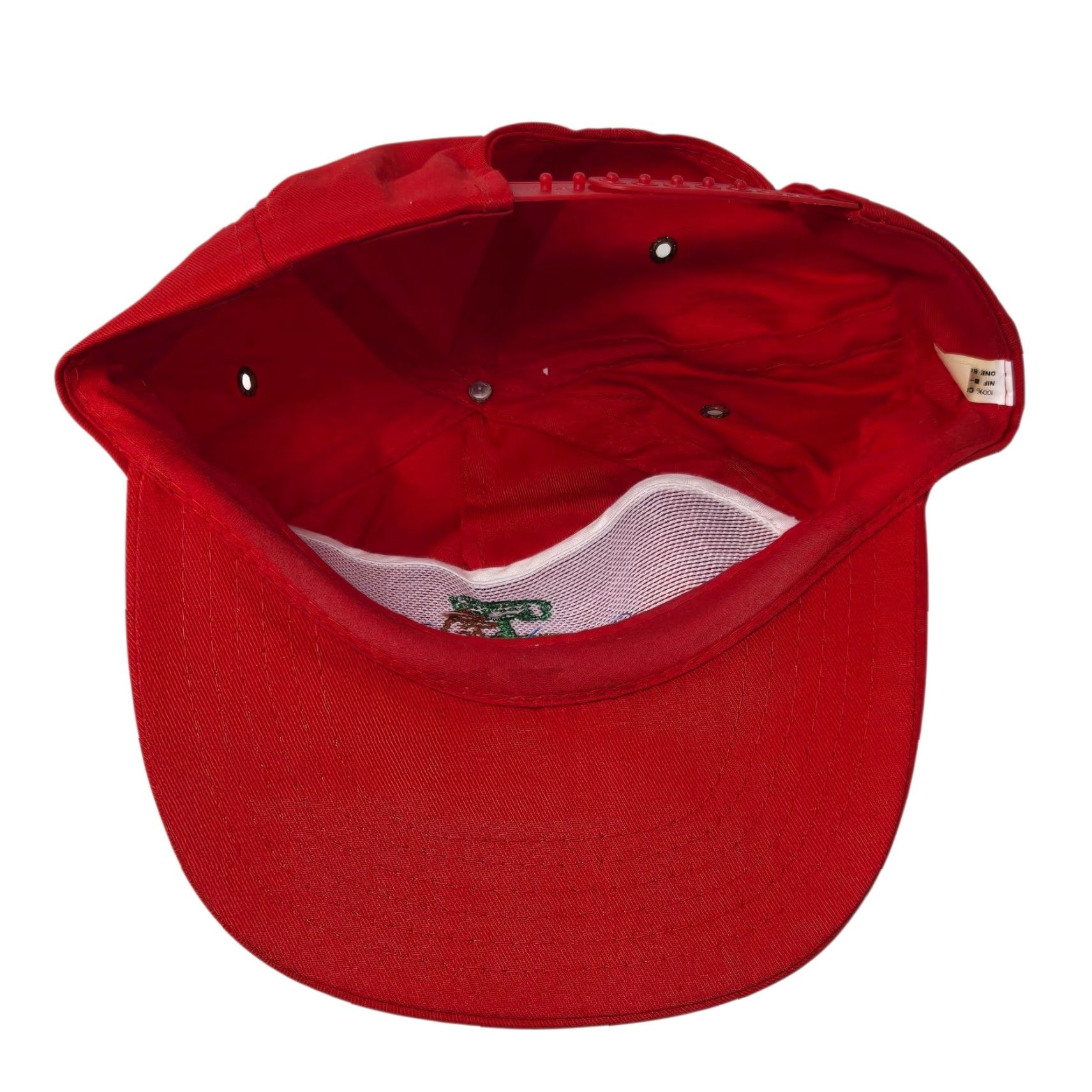 Spell VINTAGE Madrid Hat City Red Cap Embroidered Adjustable Strapback Men Baseball Cap Size ONE SIZE - 5 Thumbnail