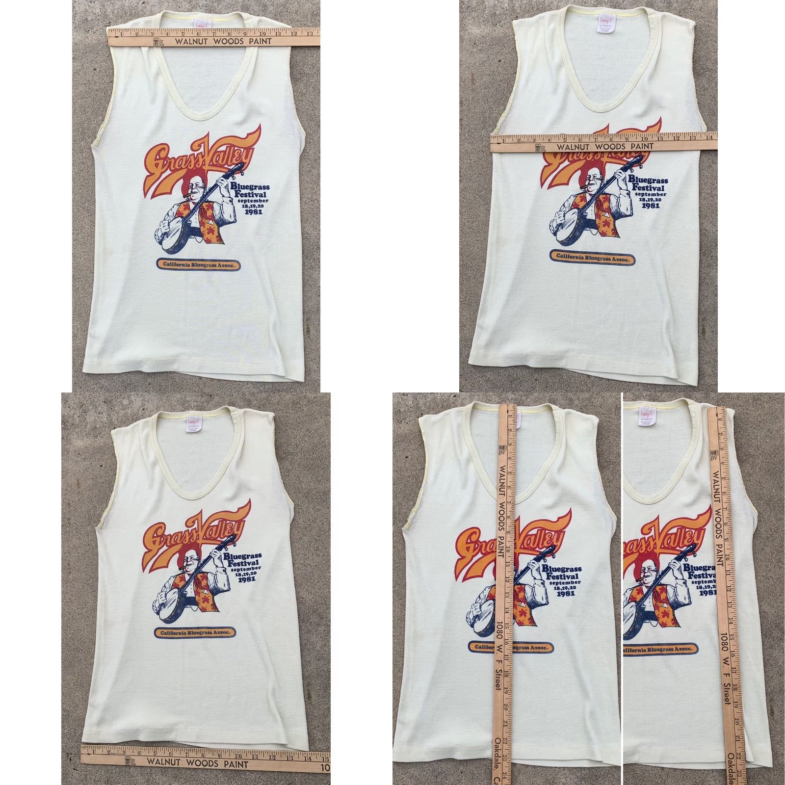Vintage VINTAGE Grass Valley Bluegrass Festival 1981 California Bluegrass Assoc. tshirt Shirt M See Pics 50/50 Cotton-Polyester Womens/Girls? Size M / US 6-8 / IT 42-44 - 8 Thumbnail