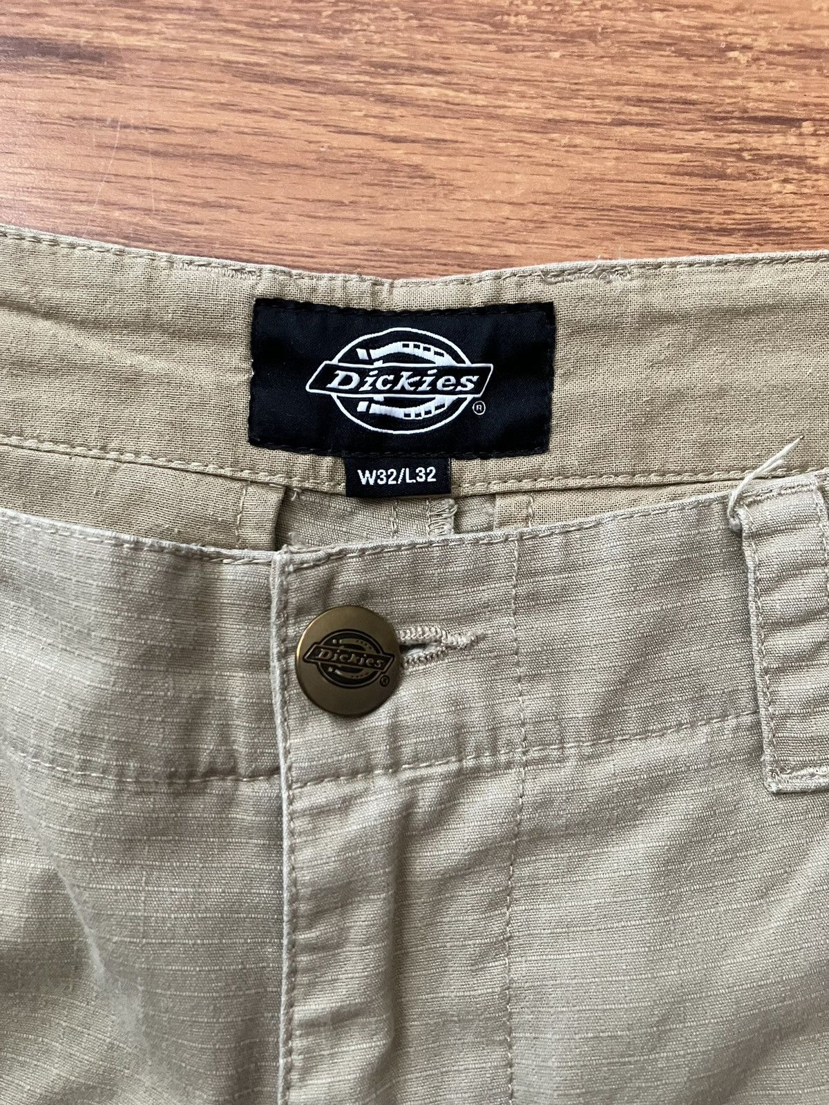 Dickies × Vintage Beige Cargo Dickies Pants Double Knee Streetwear W32 L32 Size US 32 / EU 48 - 6 Thumbnail