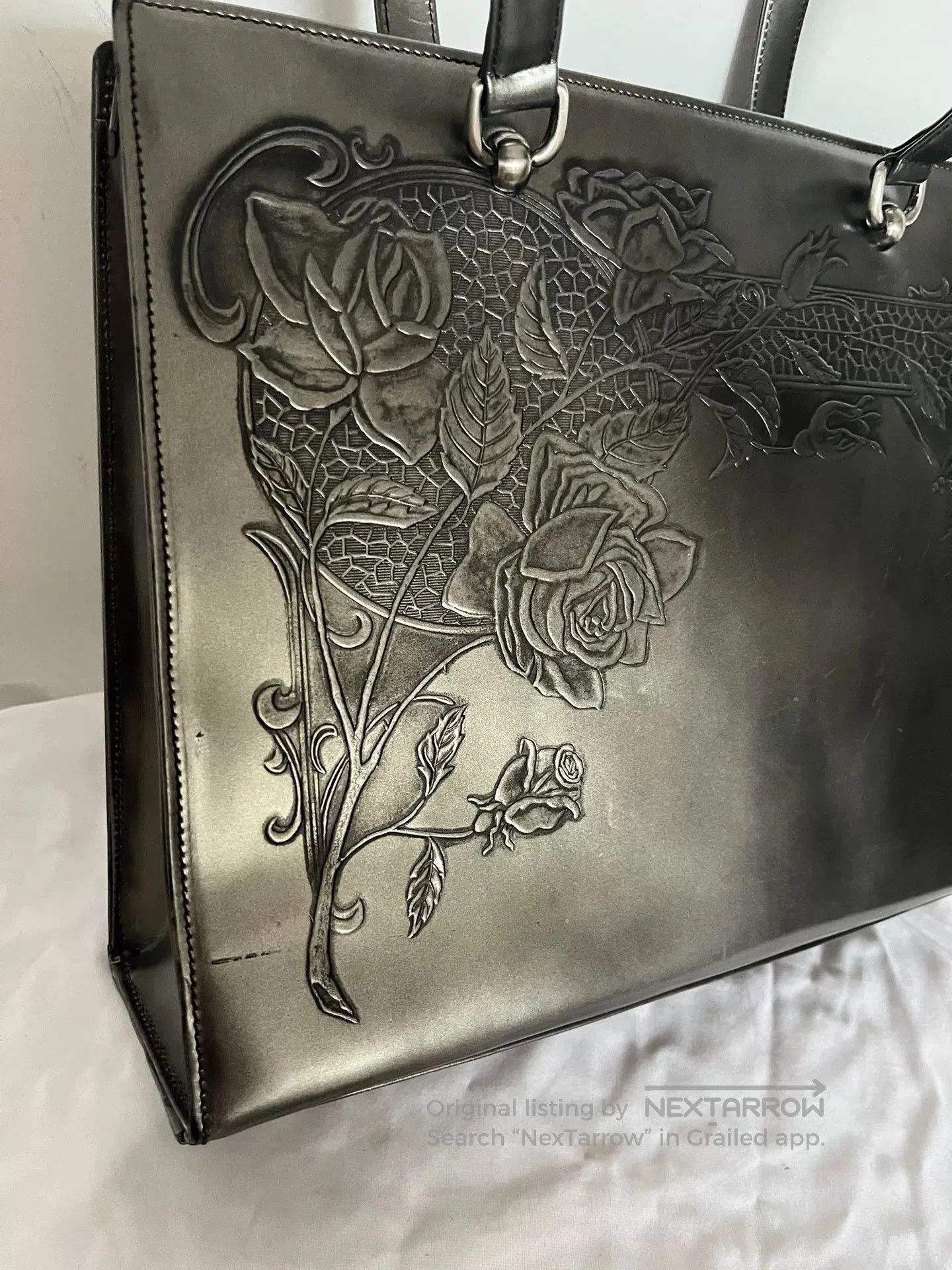 Jean Paul Gaultier Jean Paul Gaultier Silver Rose Handbag. Size ONE SIZE - 6 Thumbnail