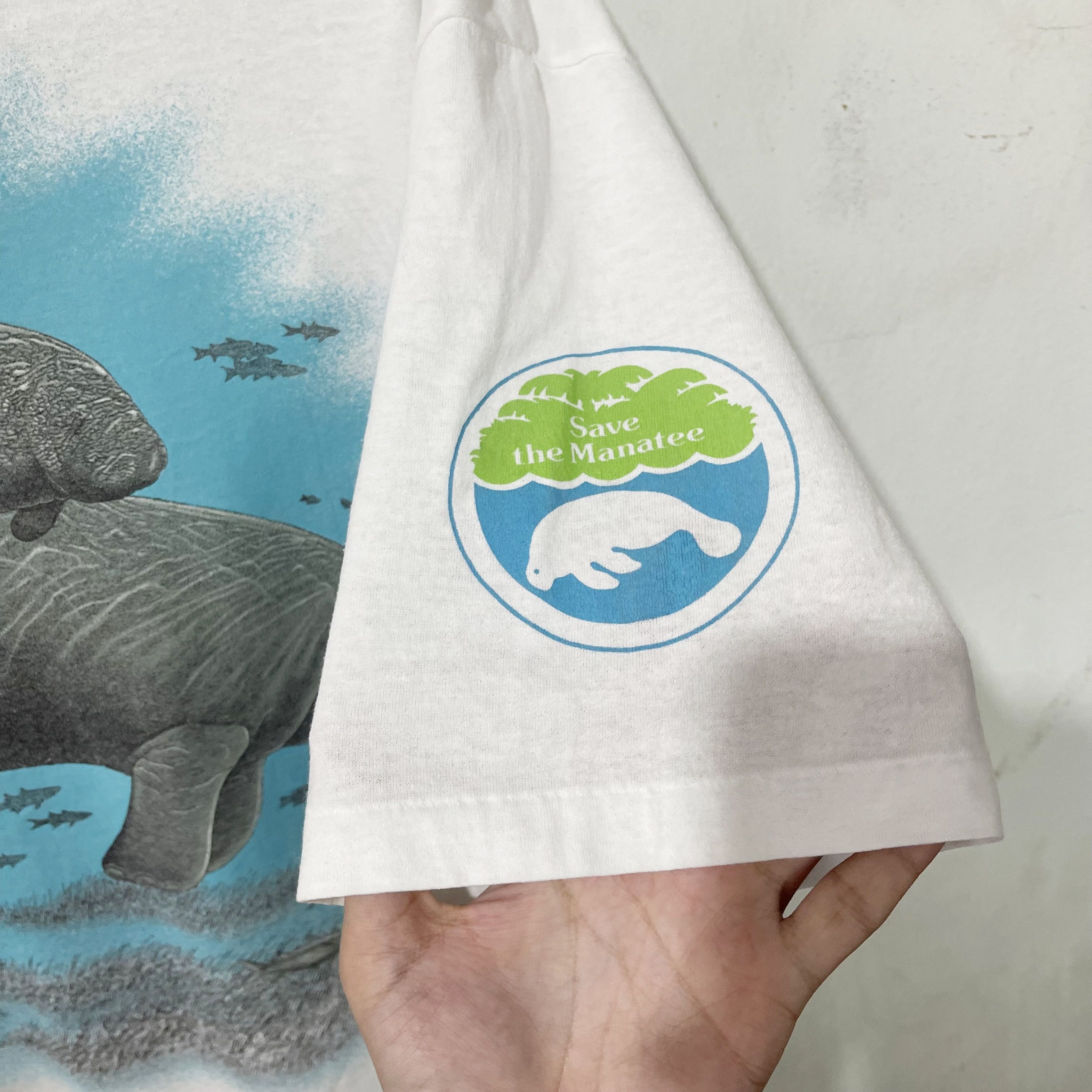Vintage Vintage 80s Manatee Harlequin Extinction Is Forever Shirt Size US XL / EU 56 / 4 - 6 Thumbnail