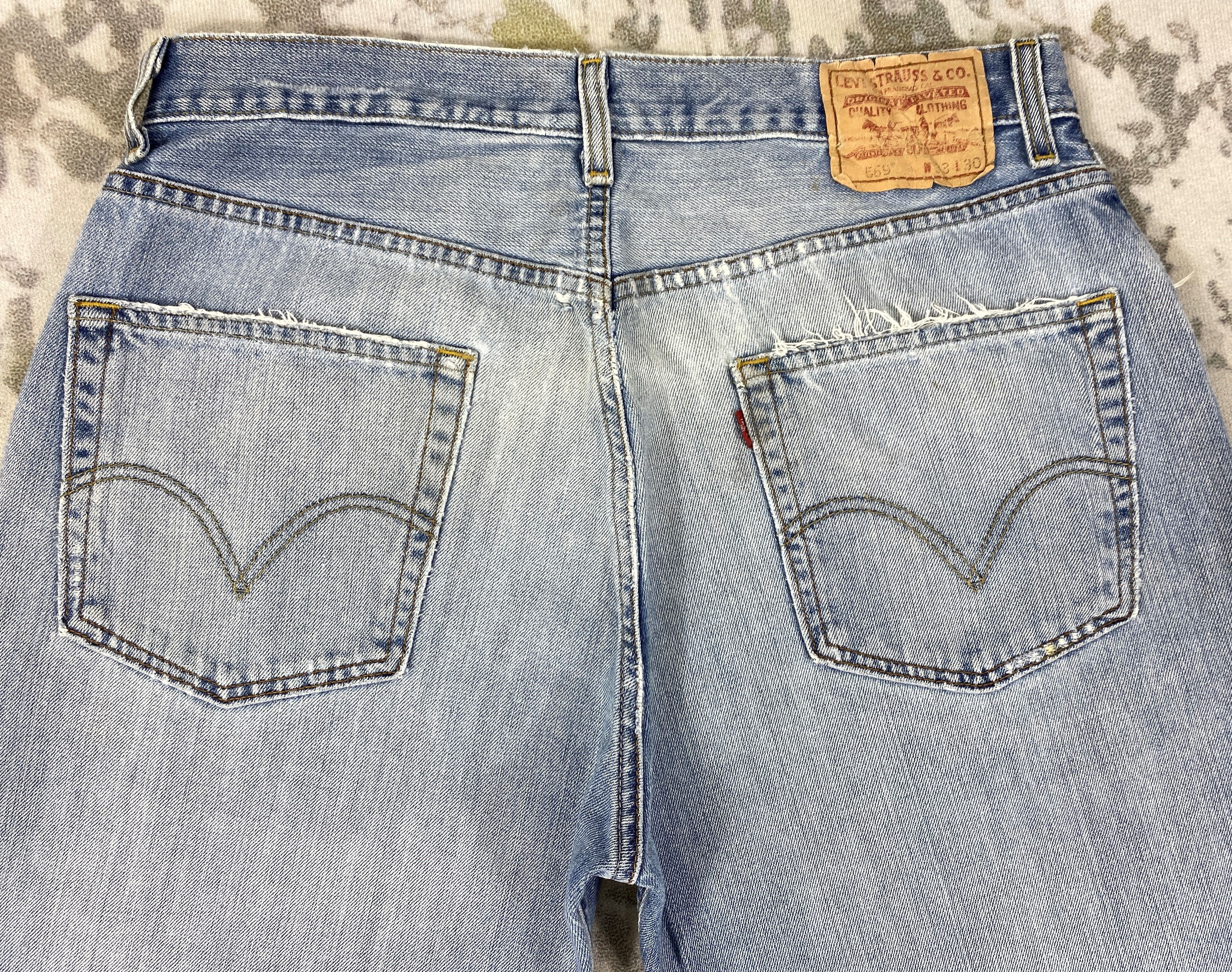 Levi's Blue Wash Vintage Levi's 569 Loose Straight Denim -JN420 Size US 33 - 4 Thumbnail