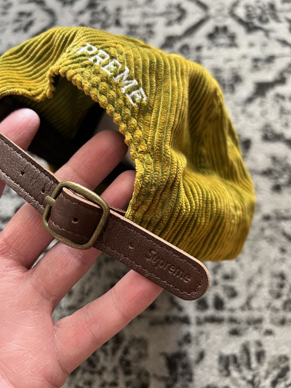 Supreme SUPREME CORDUROY S LOGO 6-PANEL (BLEACHED OLIVE) Size ONE SIZE - 4 Thumbnail