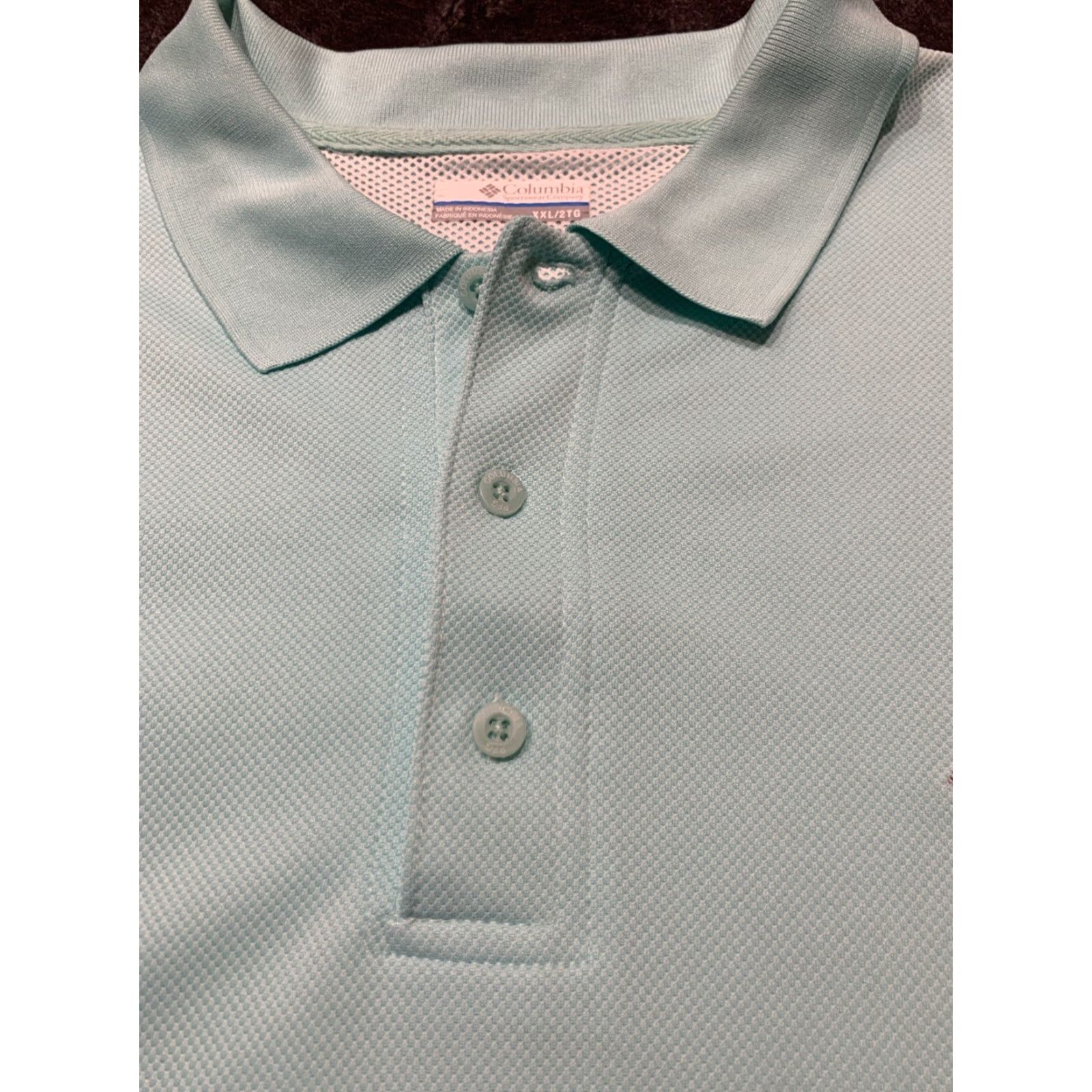 Vintage Columbia PFG Polo Shirt Mens 2XL Aqua Green 100% Polyester Short Sleeve Collared Size US XXL / EU 58 / 5 - 5 Thumbnail