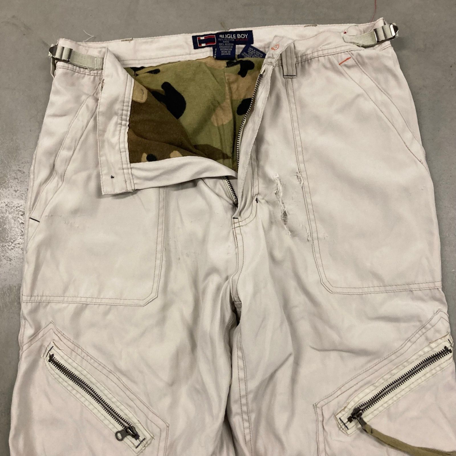 Bugle Boy × Vintage vintage camo lined bugle boy cargo pants 36x32 Size US 36 / EU 52 - 6 Thumbnail