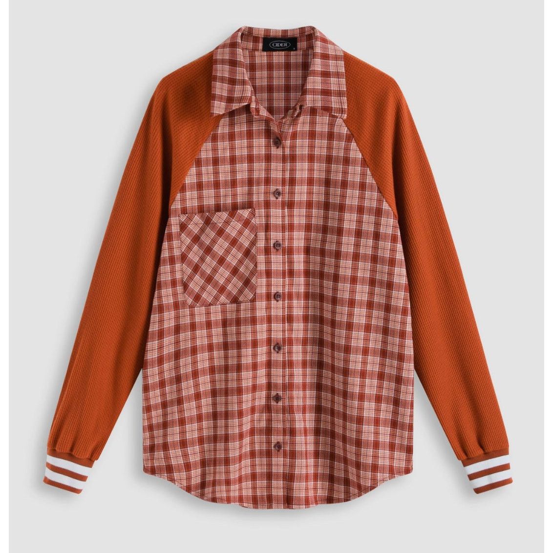 Cider Coder Women Red Plaid Pattern Button Down Jacket Size Large Size L / US 10 / IT 46 - 1 Thumbnail