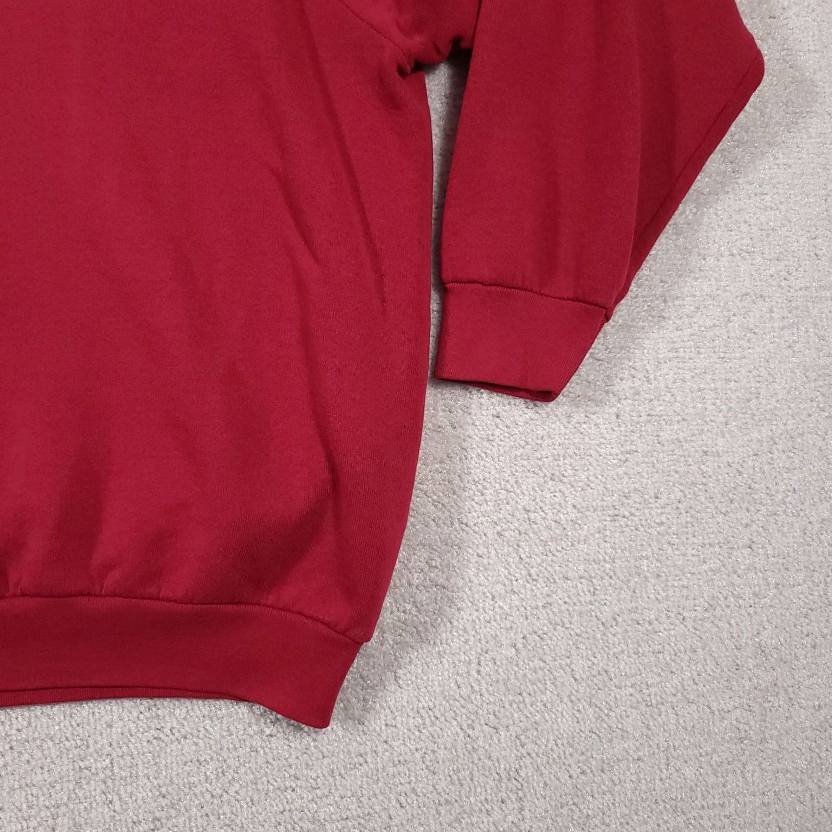 Fruit Of The Loom VINTAGE Fruit of the Loom Sweatshirt Crew Neck Long Sleeve XL Mens Pink USA Grunge 90s Fleecewear Raglan Sleeves Size US XL / EU 56 / 4 - 4 Thumbnail