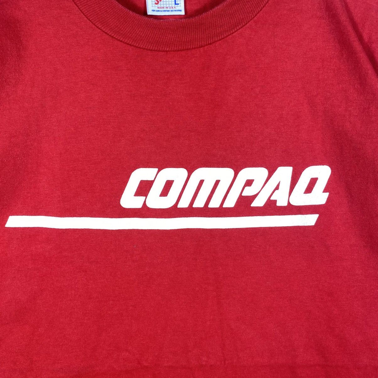 Vintage Vintage 90s COMPAQ American Tech Logo Graphic Tee Shirt Size US L / EU 52-54 / 3 - 2 Thumbnail