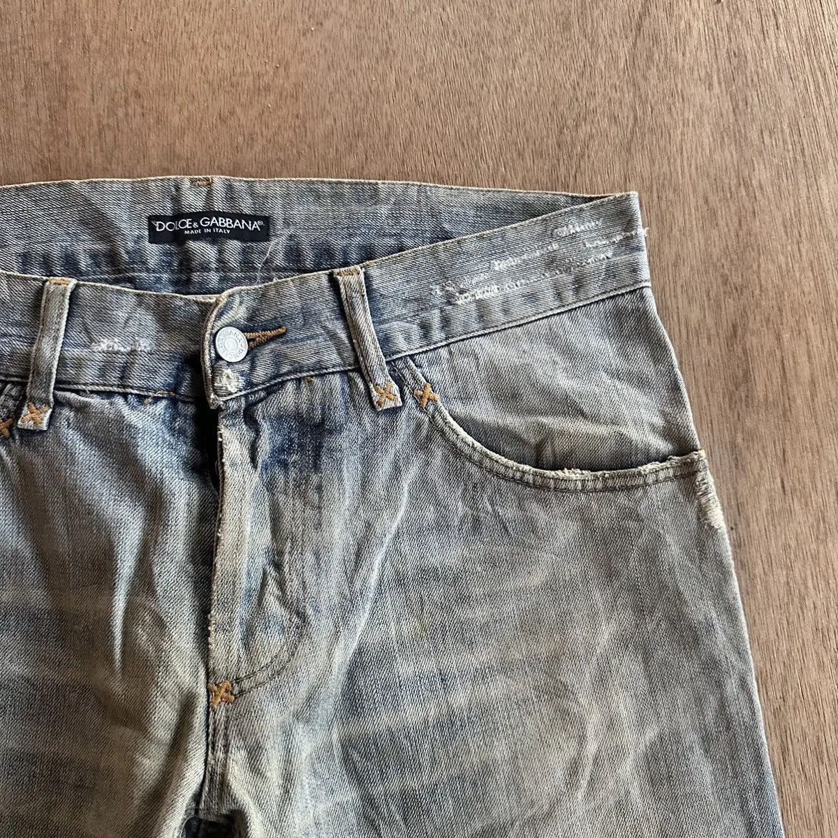 Dolce & Gabbana SICKSS 💥 VTG DOLCE&GABBANA DISTRESSED DENIM LIGHTWASH PANT Size US 34 / EU 50 - 5 Thumbnail