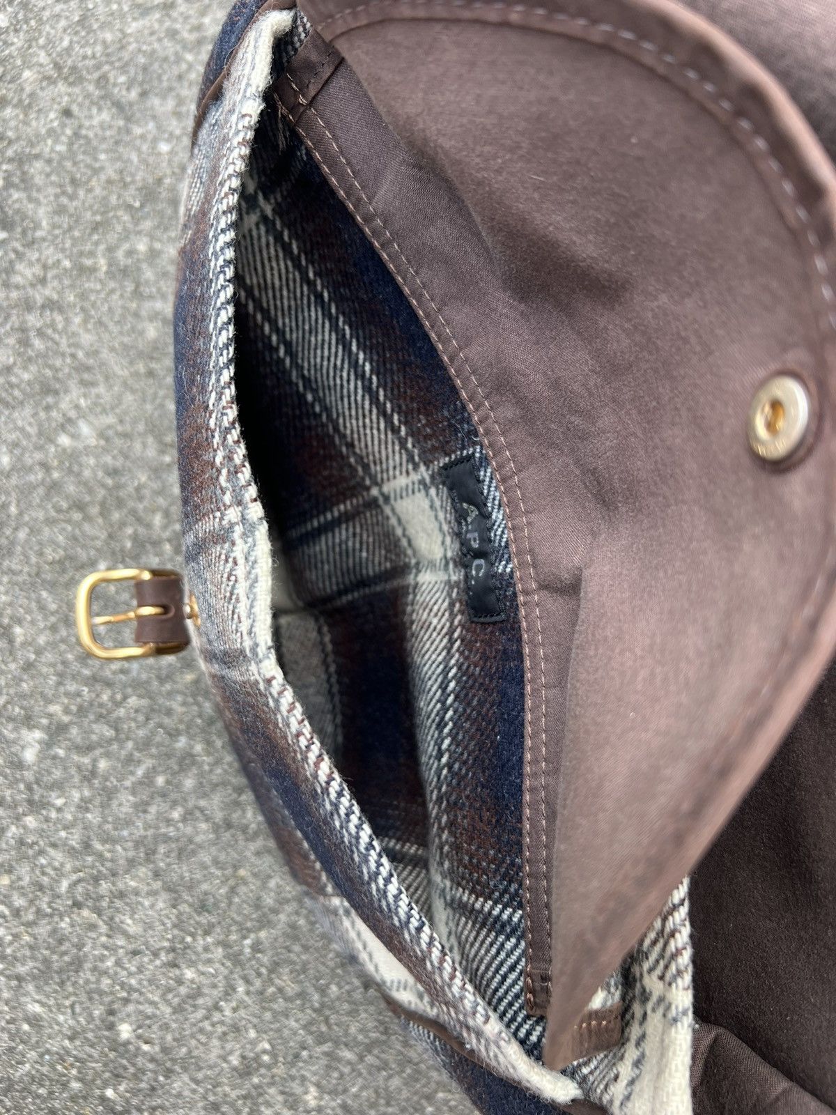 A.P.C. Vintage 2000s A.P.C. Shadow Plaid Sling Bag Size ONE SIZE - 18 Thumbnail
