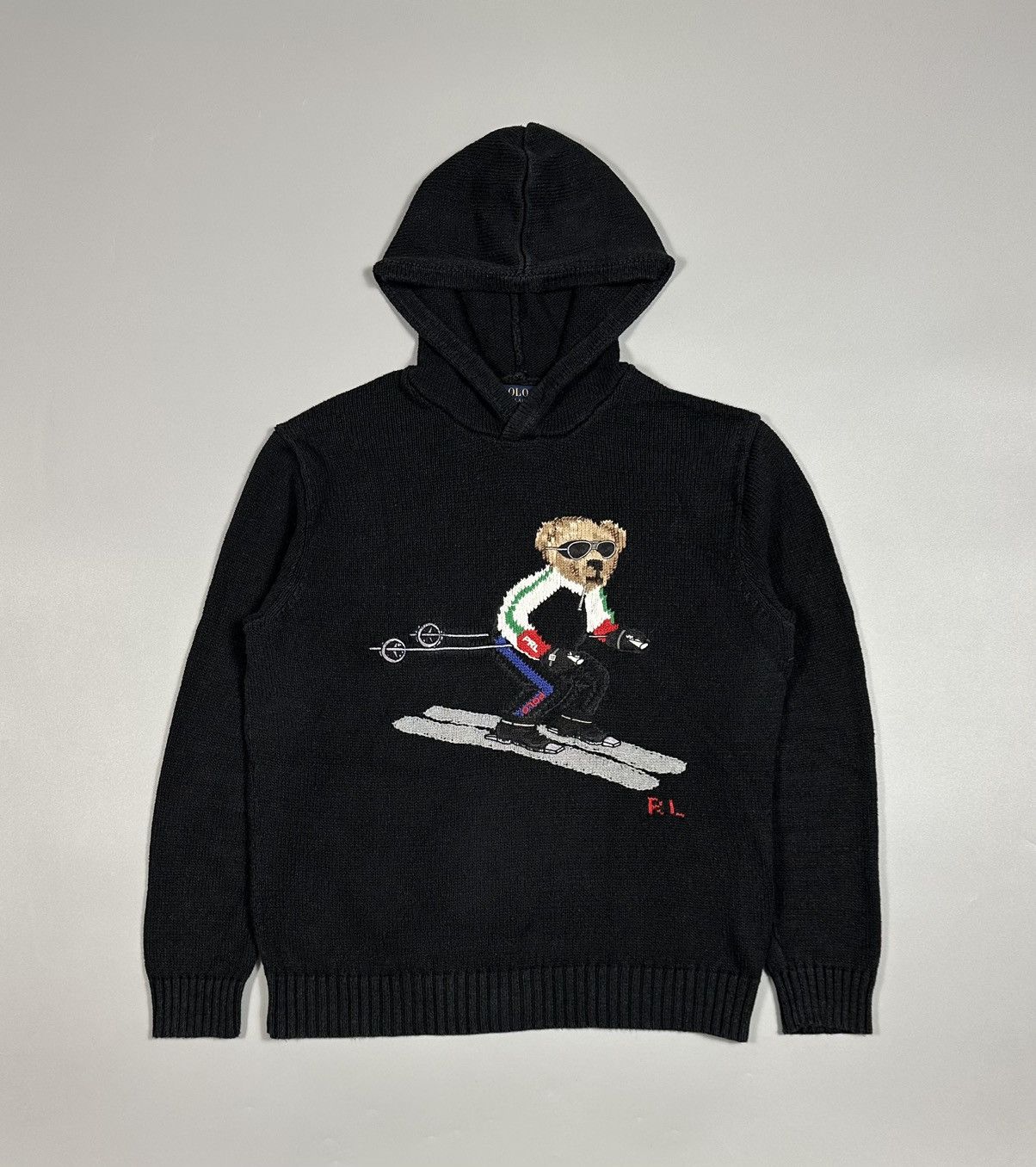 Polo Ralph Lauren Polo Ralph Lauren Ski Bear Hooded Knit Sweater Size US L / EU 52-54 / 3 - 1 Thumbnail