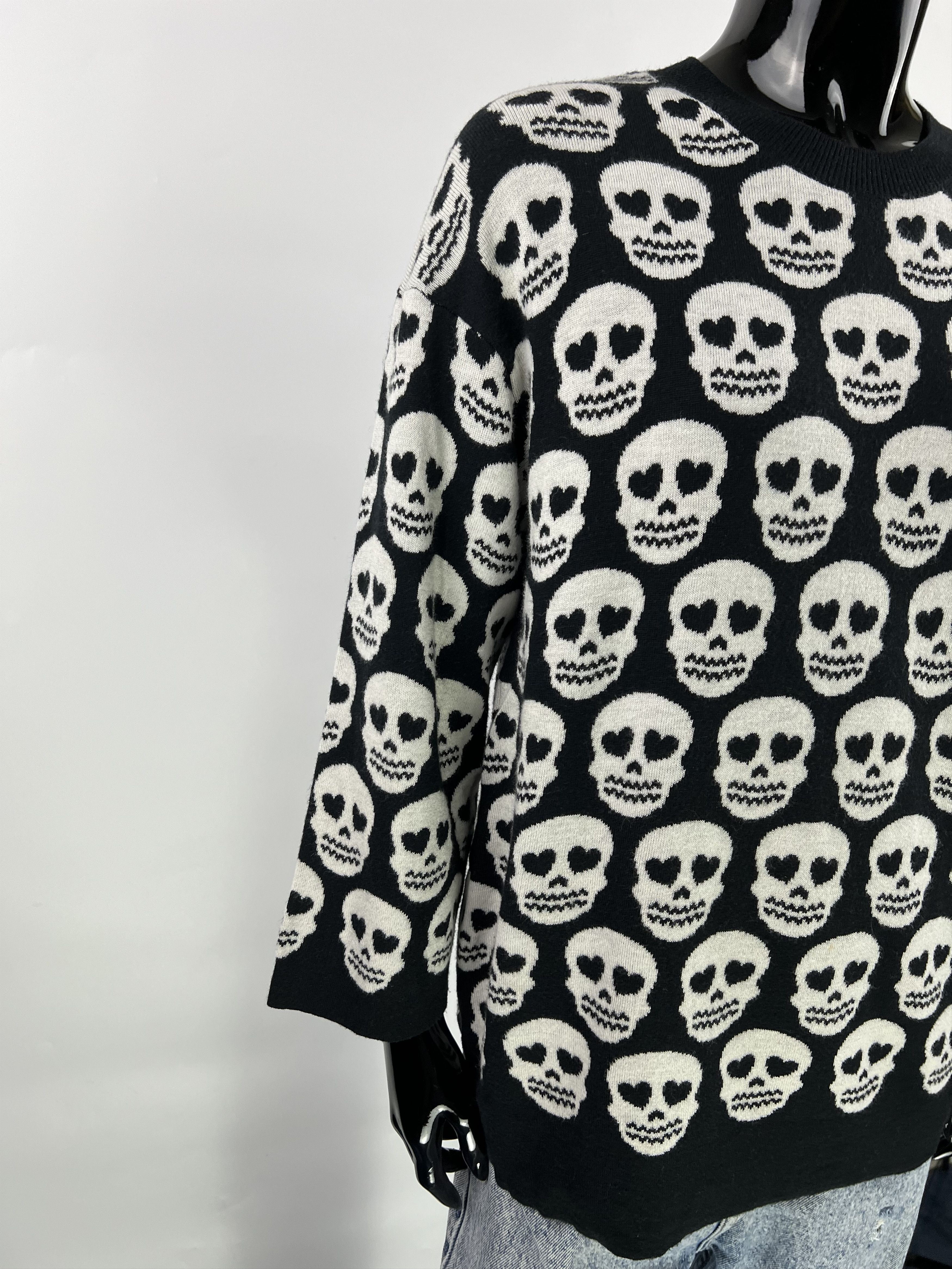 Love Moschino Love Moschino sweater women's 3/4 sleeve wool full print Size S / US 4 / IT 40 - 6 Thumbnail