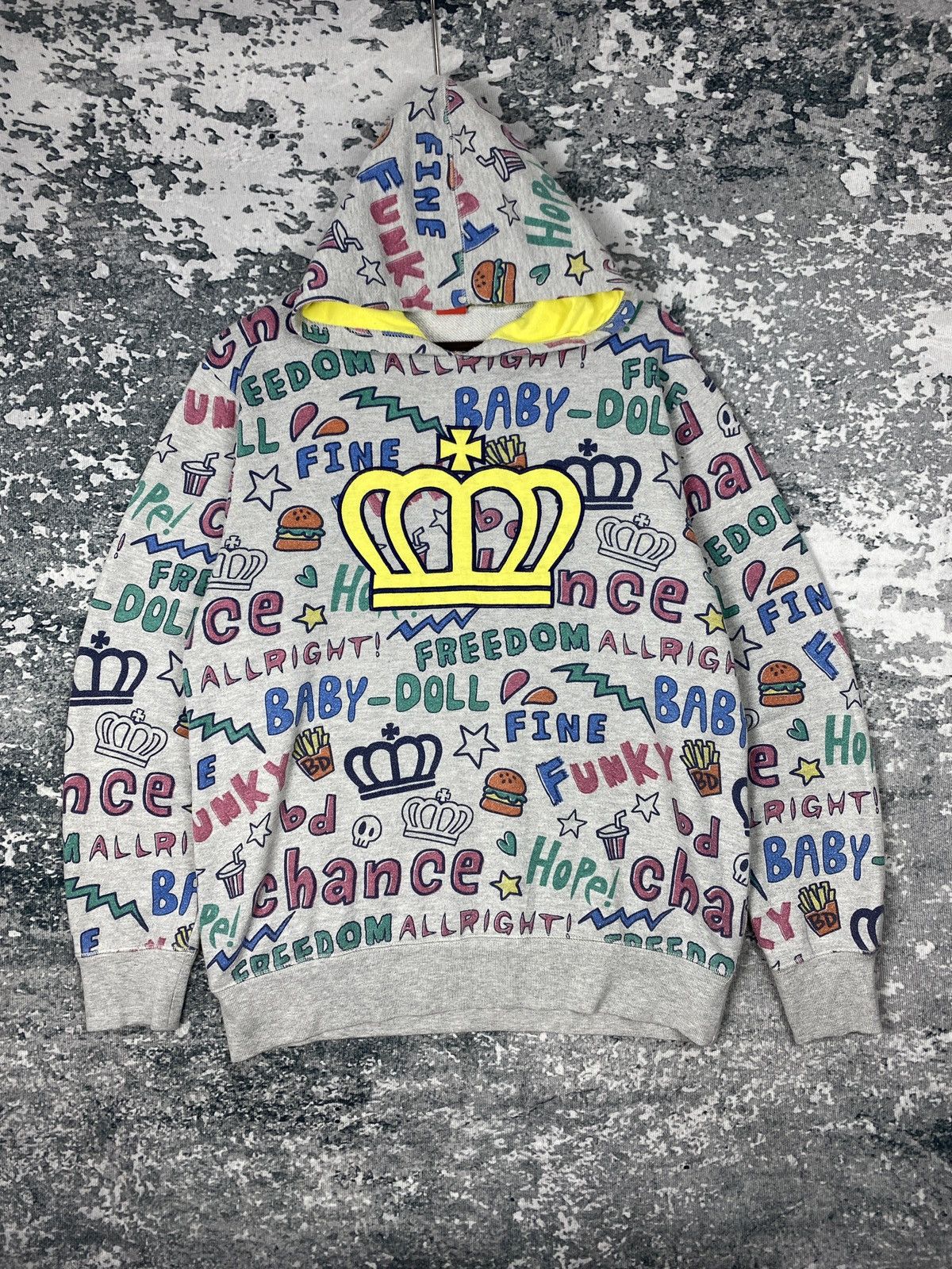 Designer Vintage Baby Doll Monogram Pullover Hoodies Size US XL / EU 56 / 4 - 1 Thumbnail