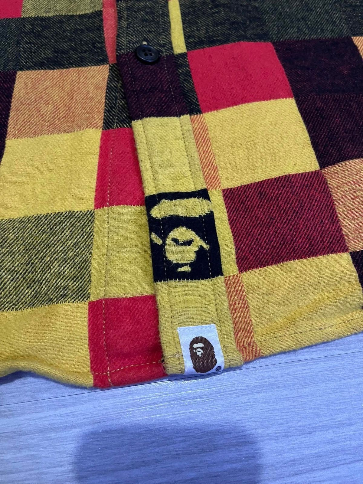 Bape Bape Patched Block Check Button Up Shirt Size US XL / EU 56 / 4 - 3 Thumbnail