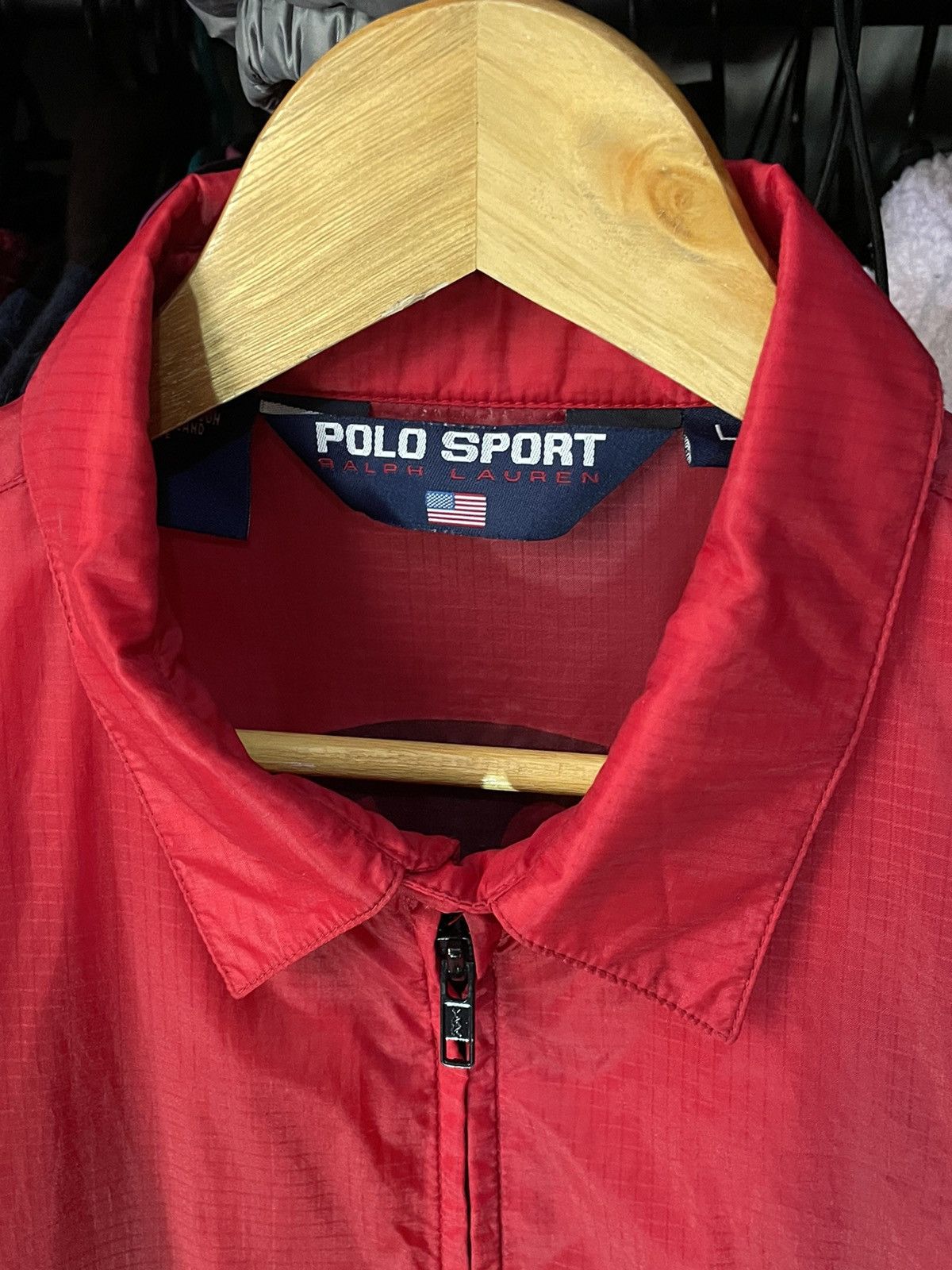 Polo Ralph Lauren × Vintage Light Windbreaker Red Polo Sport 90’s Vintage SoccerBall Size US L / EU 52-54 / 3 - 6 Thumbnail