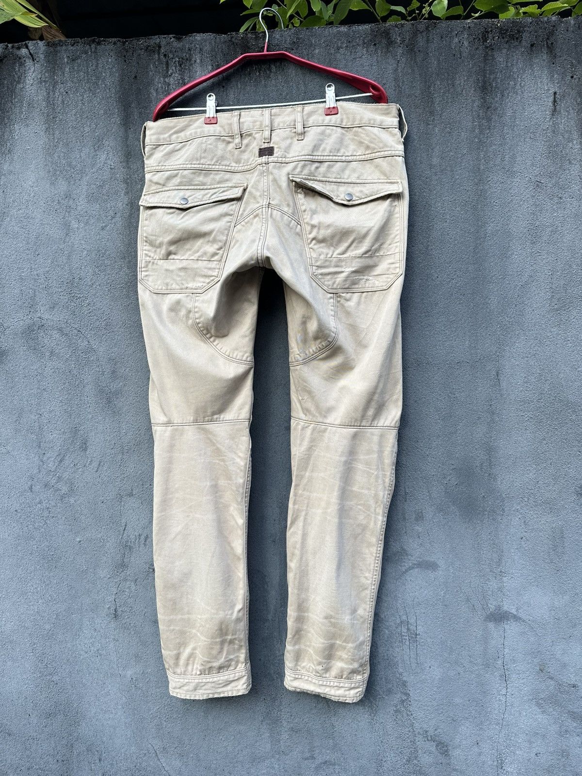 G-Star 👹Vintage G-Star Raw THRASHED Straight Cut Jeans Size US 34 / EU 50 - 3 Thumbnail