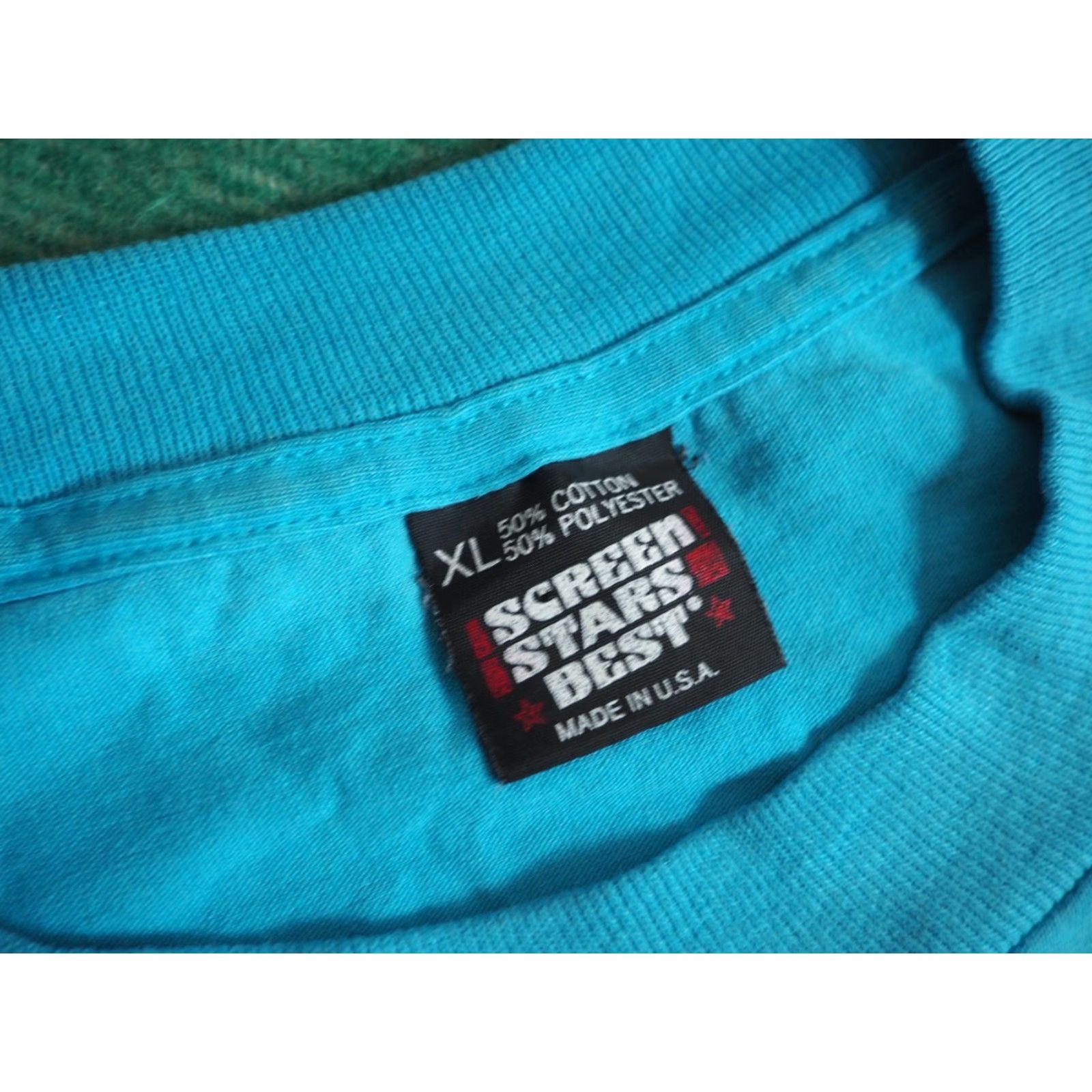 Vintage VTG 90s Screen Stars Elk Mountain Nature Outdoor Art Faded Blue Tee T-Shirt XL Mens Short Sleeve Cotton Blend Graphic Tee Size US XL / EU 56 / 4 - 5 Thumbnail