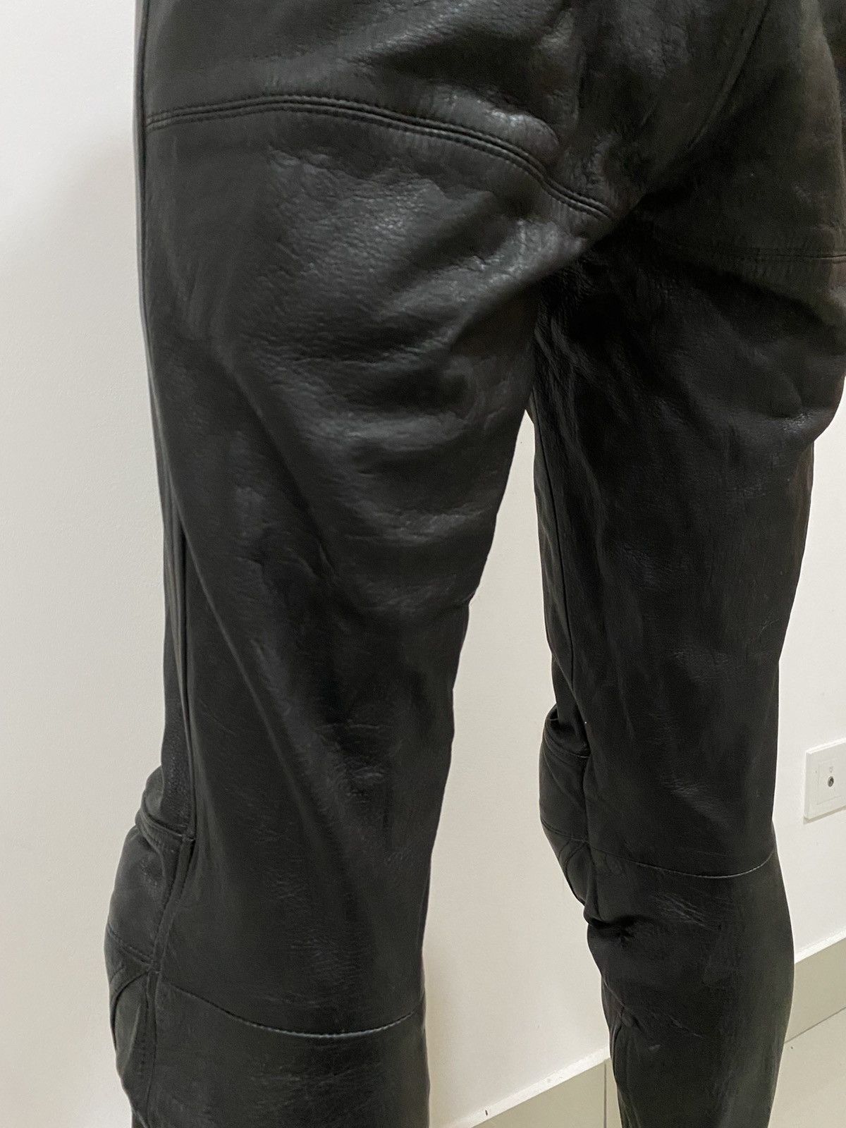 Japanese Brand × Leather × Vintage 90s VTG KUSHITANI HAMAMATSU LEATHER BIKER PANTS Size US 31 - 8 Thumbnail