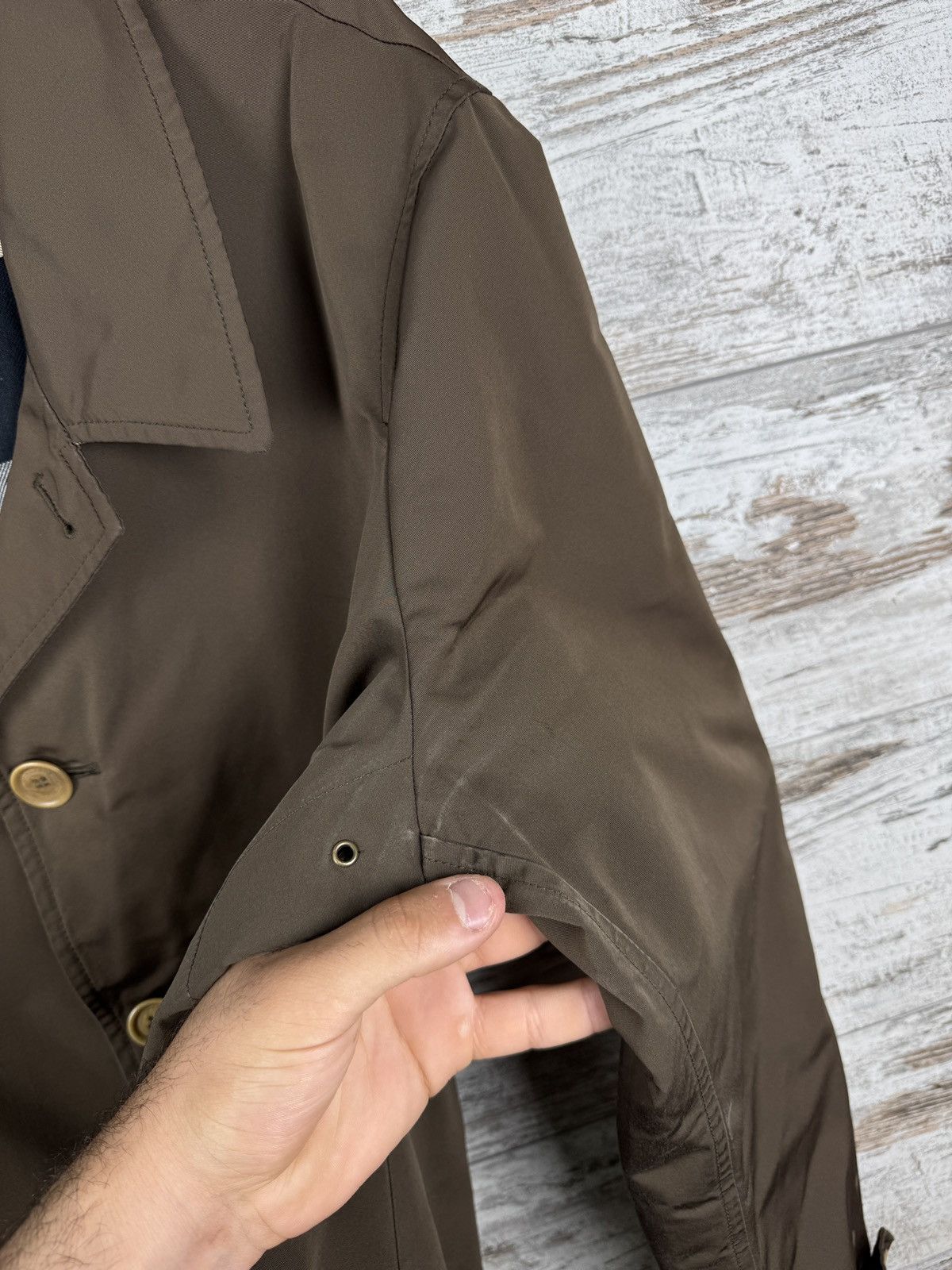 Burberry × Vintage Mens Burberry Brit brown coat trench jacket luxury brown Size US XL / EU 56 / 4 - 9 Thumbnail