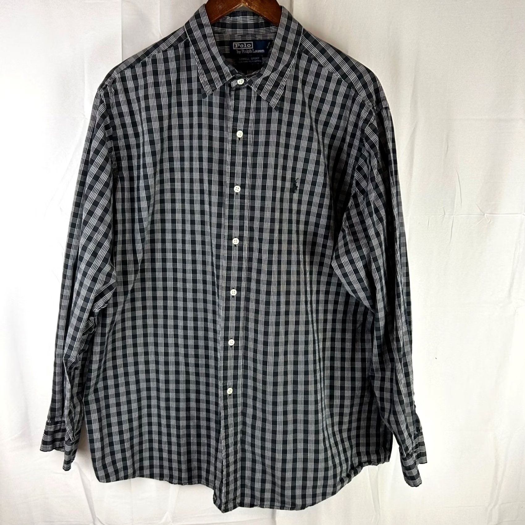 Polo Ralph Lauren Polo Ralph Lauren Button Down Shirt Men XL Black White Plaid Lowell Sport Cotton Shirt Size US XL / EU 56 / 4 - 2 Thumbnail