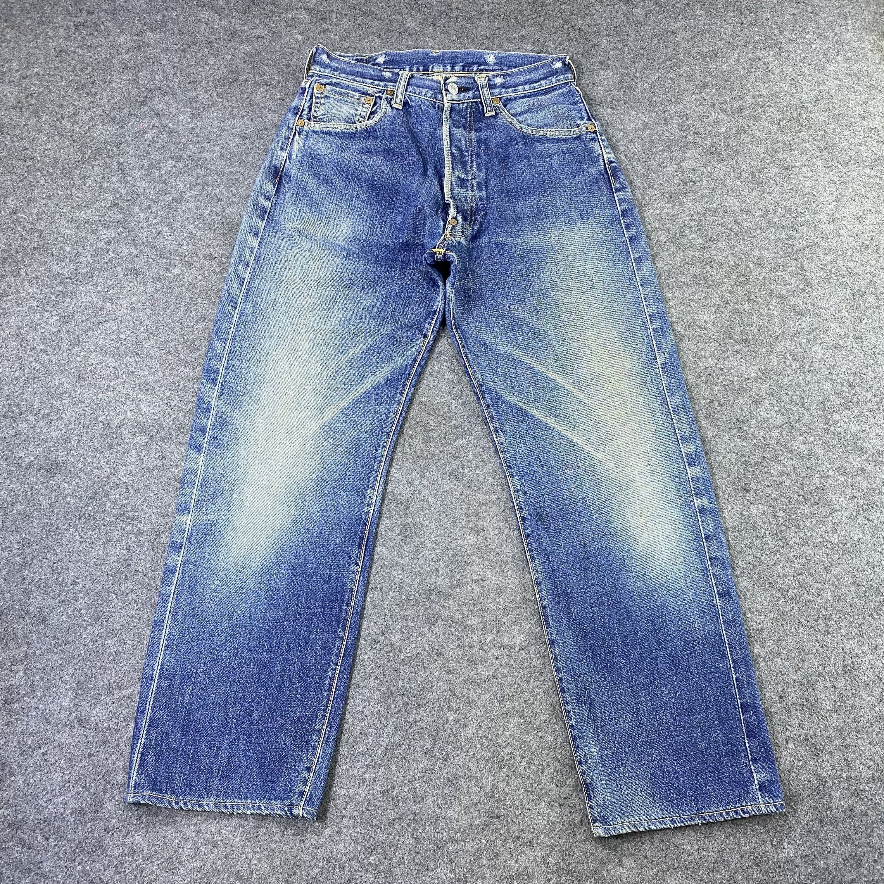 Evisu × Vintage Vintage Evis Selvedge Blue Wash Denim Jeans-J1154 Size US 31 - 2 Thumbnail