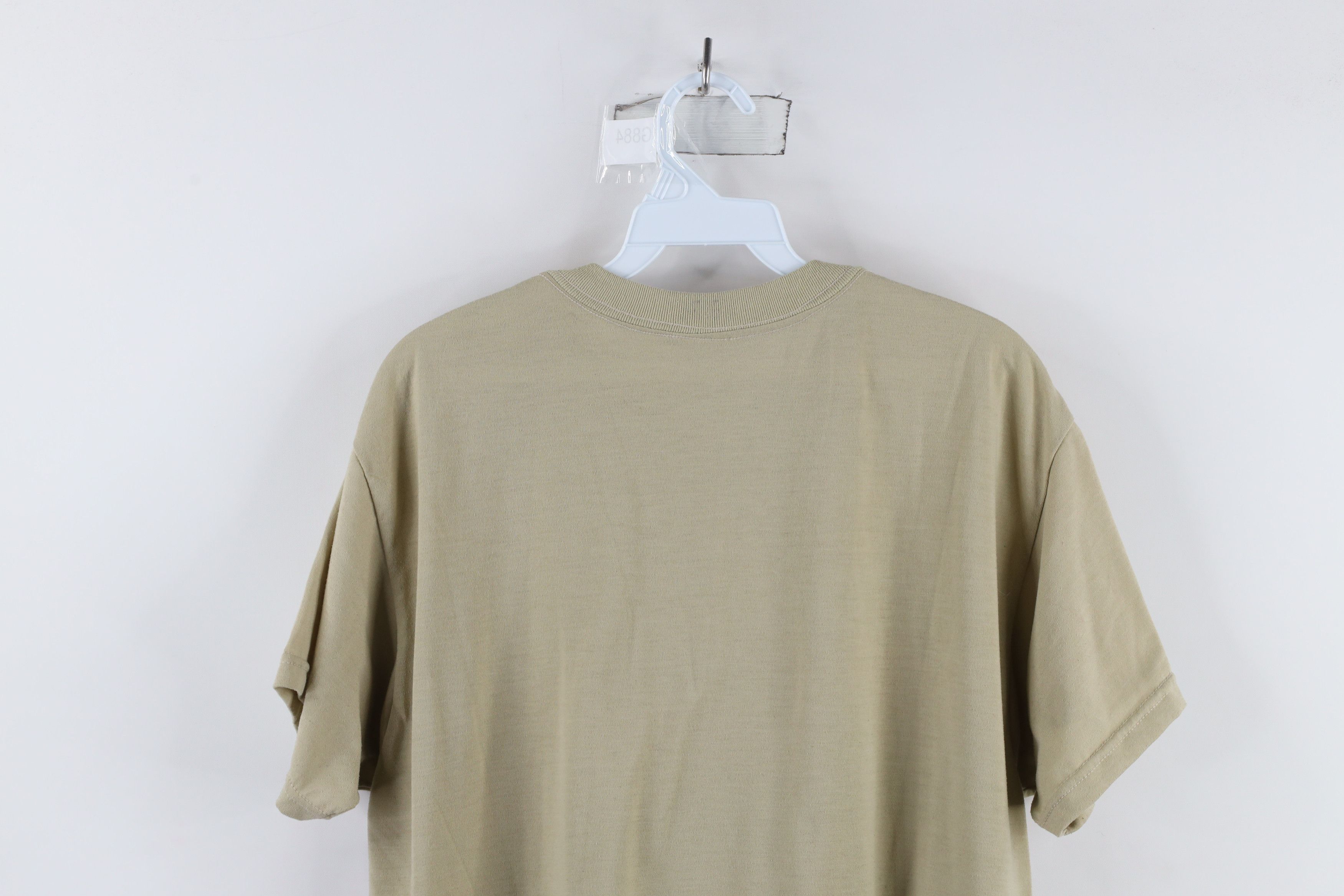 Vintage Vintage 90s Streetwear Blank Short Sleeve T-Shirt Beige USA Size US L / EU 52-54 / 3 - 8 Thumbnail
