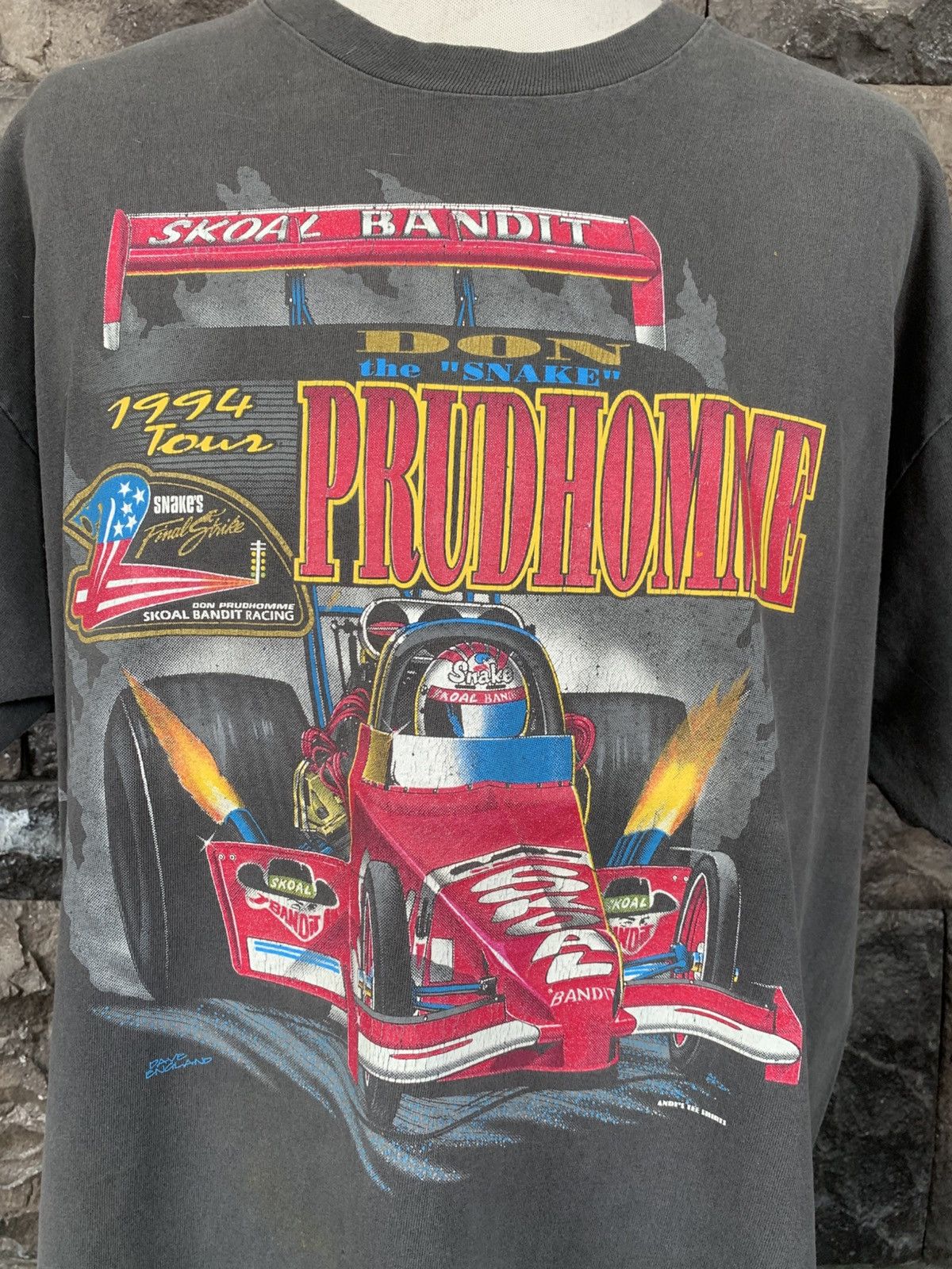 Formula 1 × Vintage Vintage 90s Skoal Bandit Mac Racing Tour T shirt Size US XL / EU 56 / 4 - 2 Thumbnail