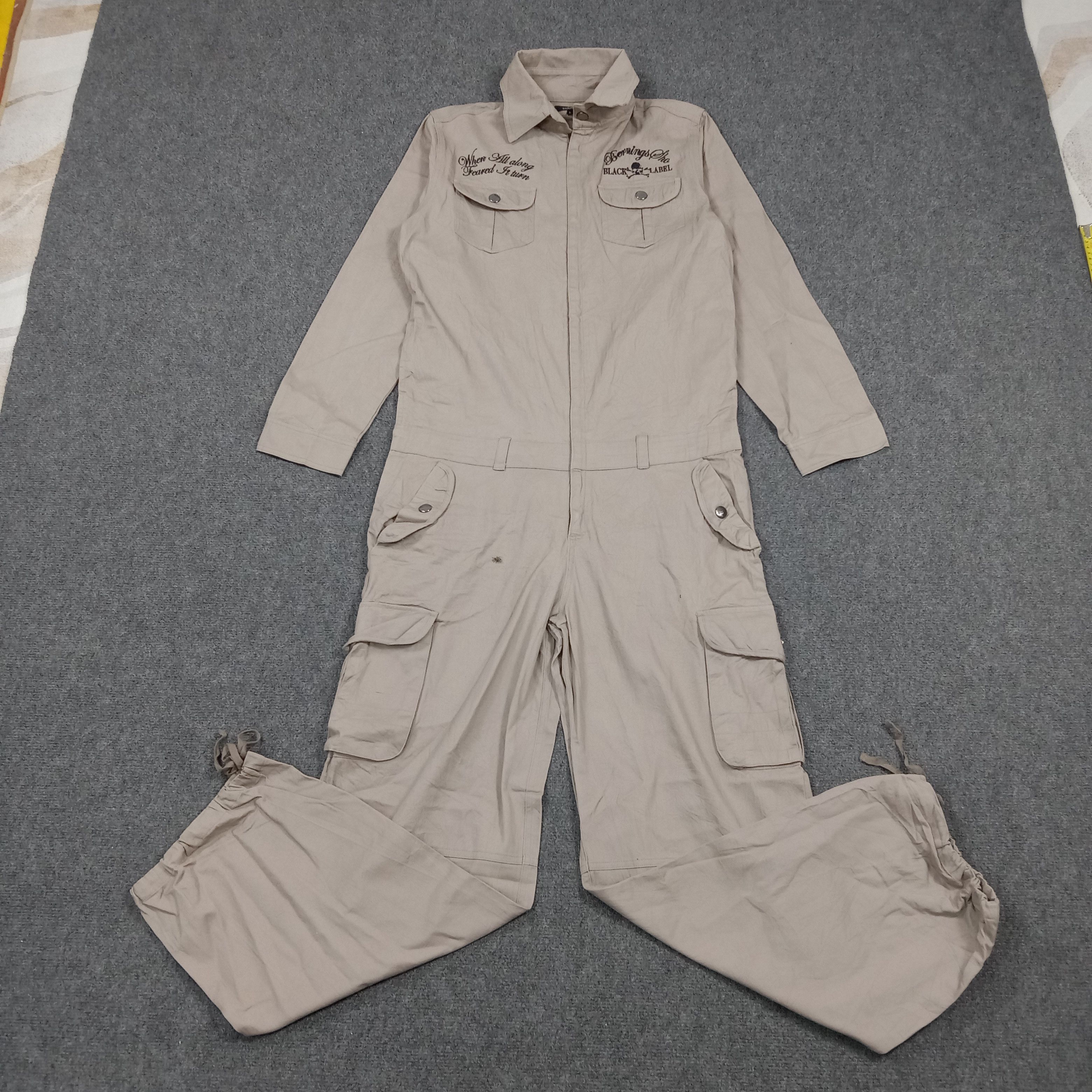 Japanese Brand Bernings Sho Skull Cargo Goth Punk Coverall Jacket C284N18 Size US S / EU 44-46 / 1 - 4 Thumbnail