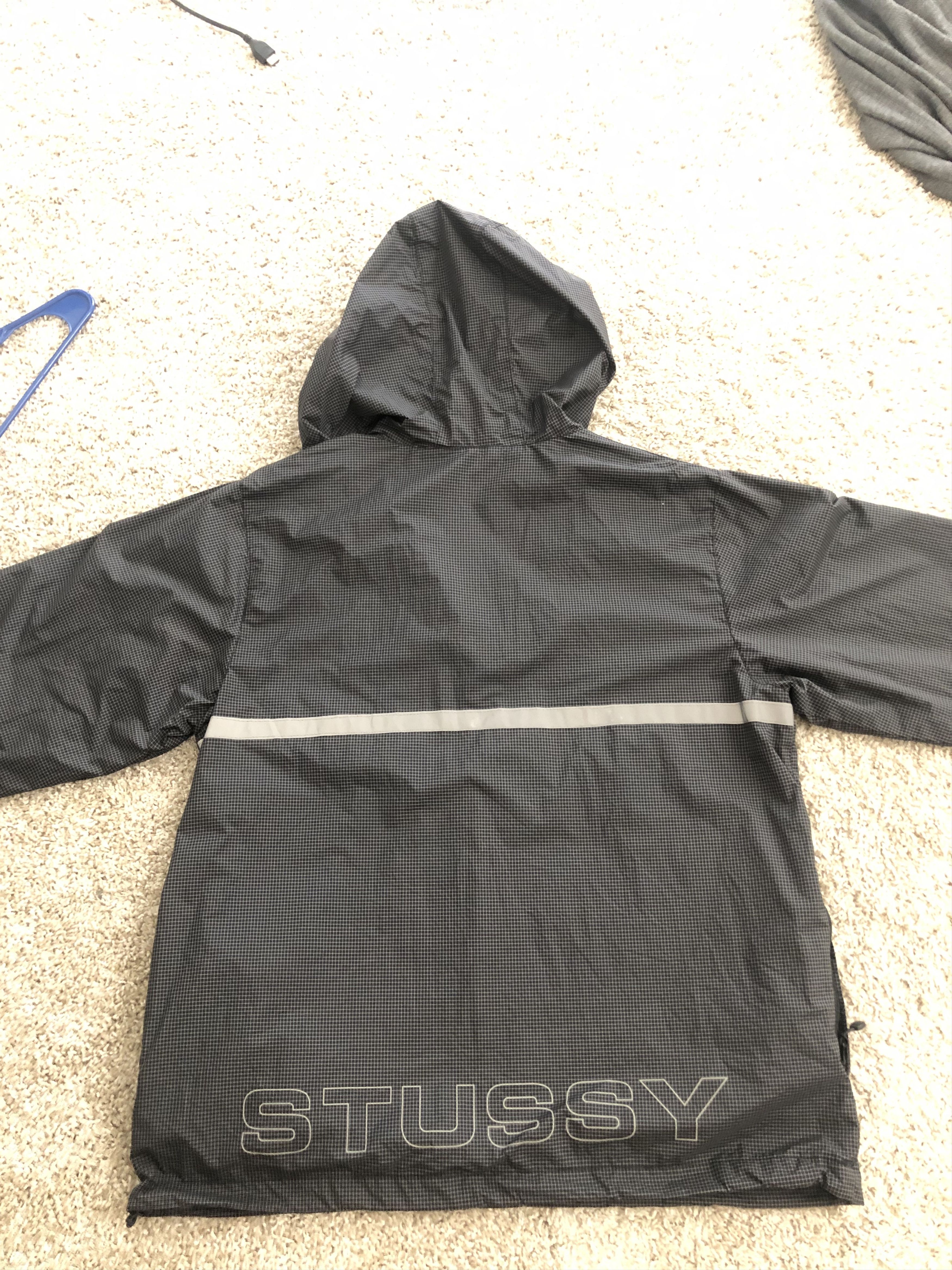 Stussy Windbreaker - 1/2 Zip Hooded Pullover Black Nylon Jacket Size US M / EU 48-50 / 2 - 6 Thumbnail