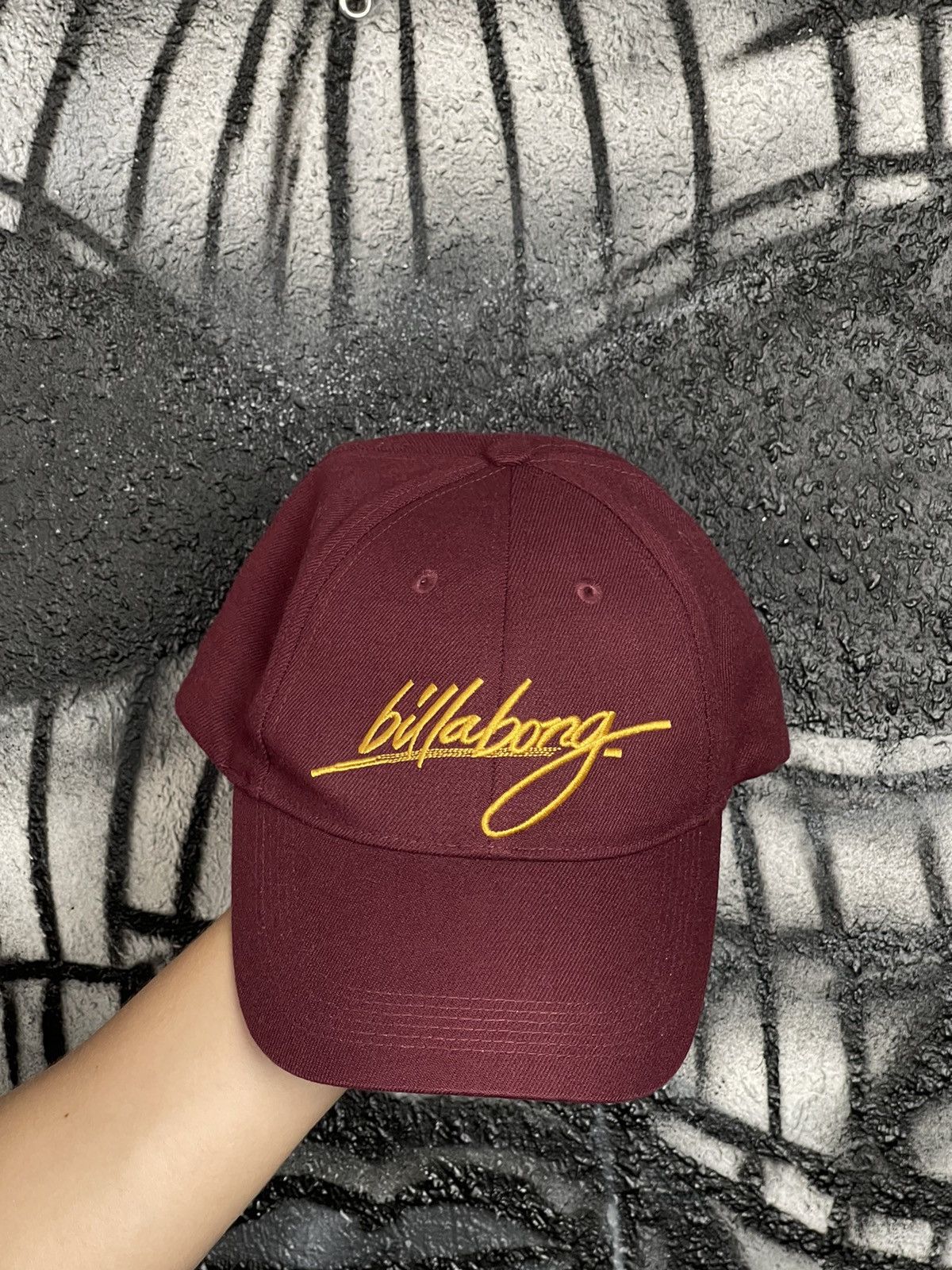 Billabong Billabong Y2K Surf Style Burgundy Cap Hat Size Medium Size ONE SIZE - 6 Thumbnail