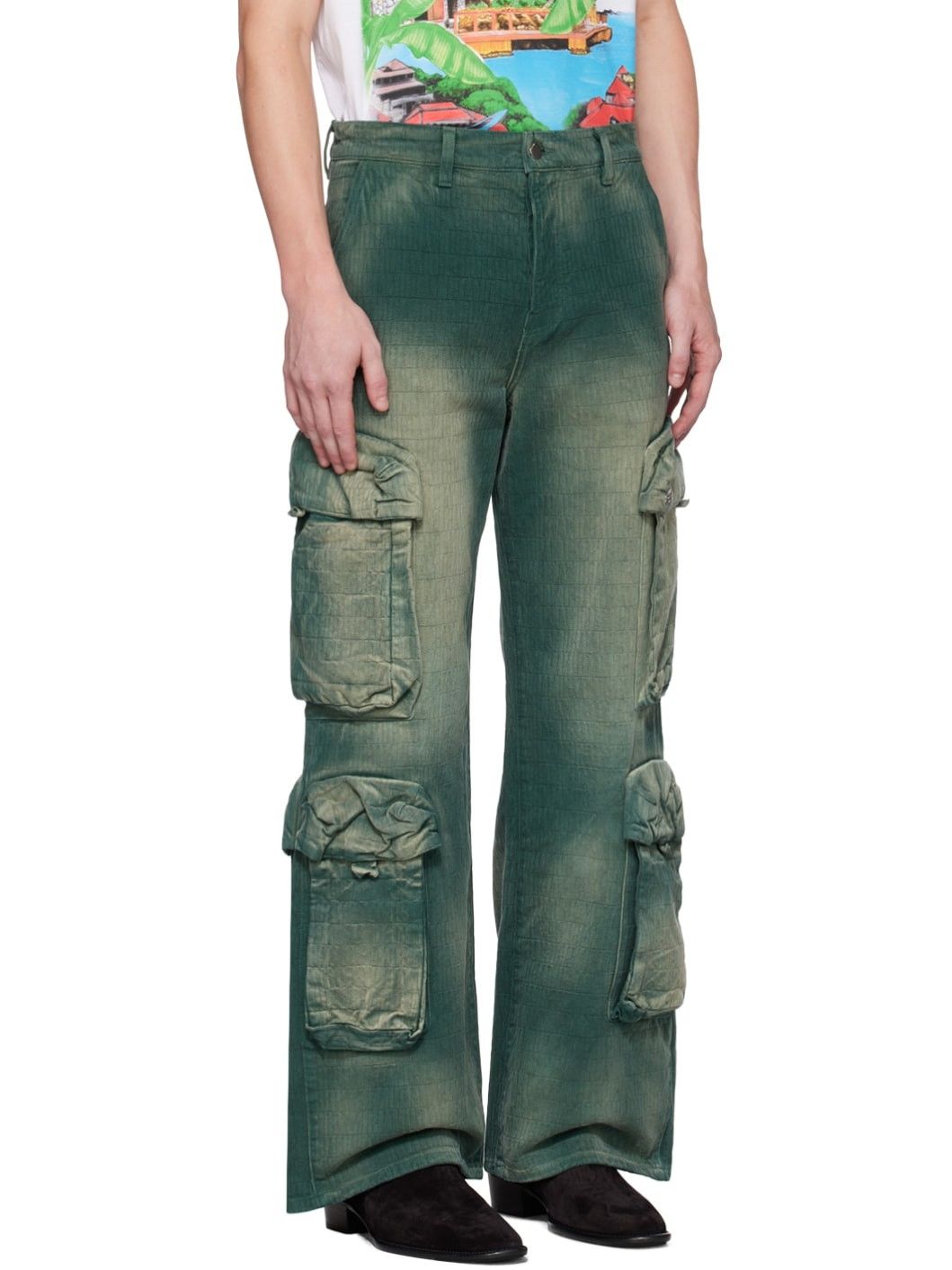 Amiri o1gr1nt1024 Jacquard Utility Pant in Green Size US 31 - 3 Thumbnail