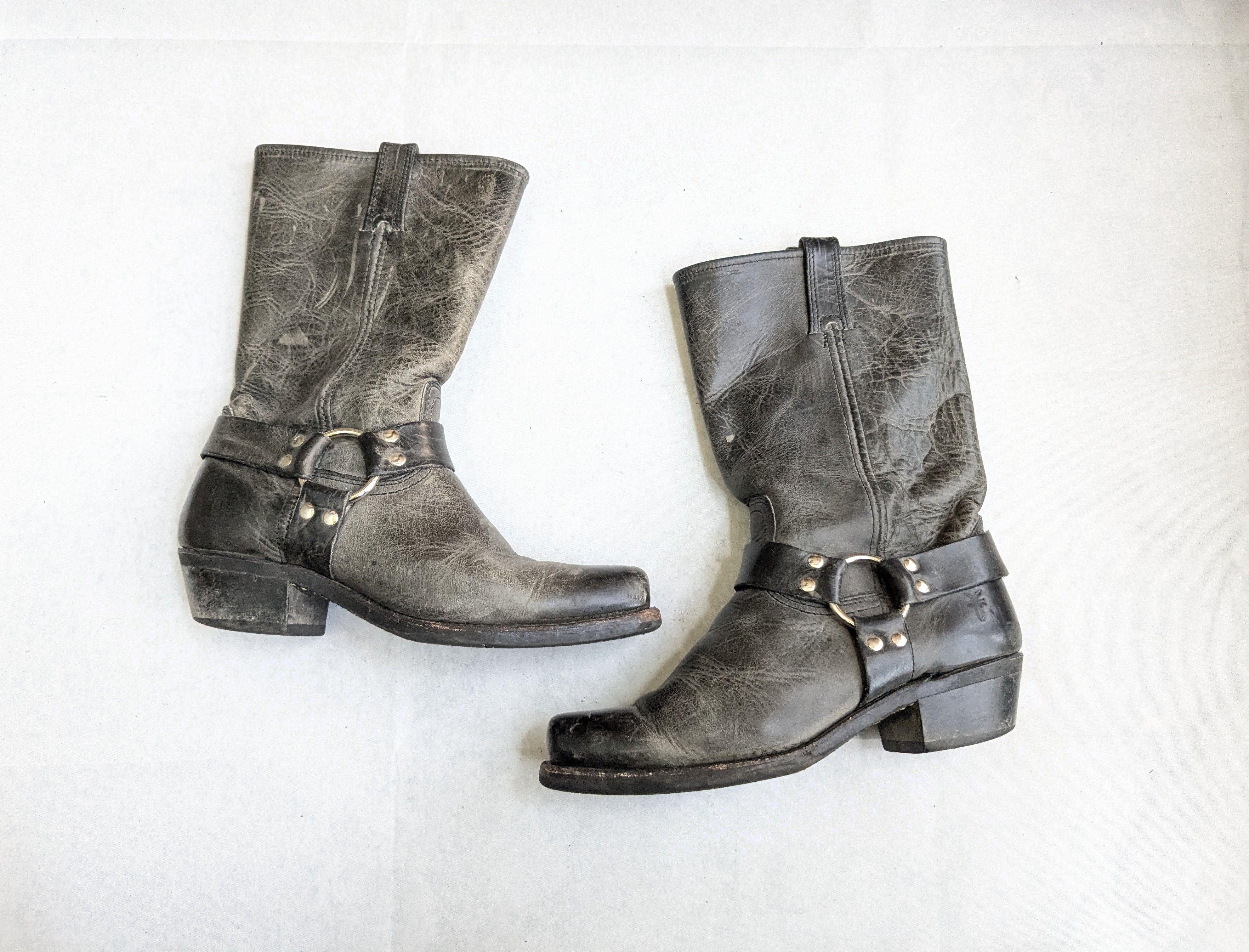 Frye Frye Harness Boots Black 8 Leather Buckle Size US 8 / EU 41 - 1 Thumbnail