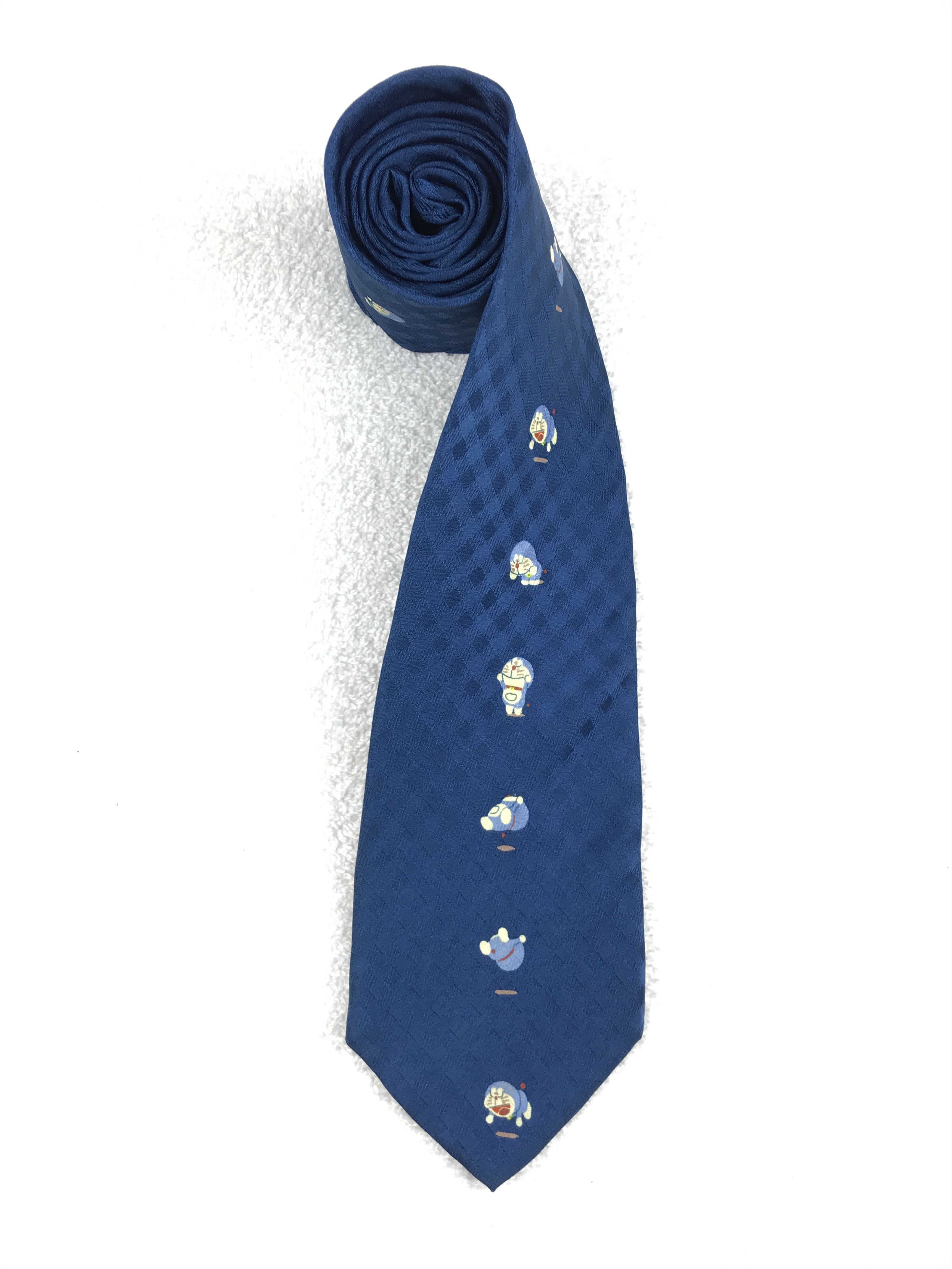 Designer × Vintage Vintage Doraemon Silk Necktie Size ONE SIZE - 2 Thumbnail