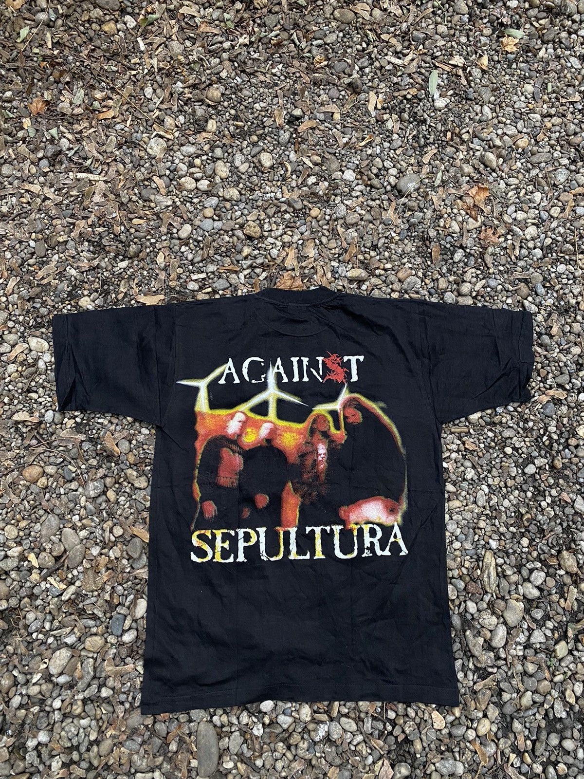 Band Tees × Vintage Vintage 90s Sepultura Against Tee Size US L / EU 52-54 / 3 - 2 Thumbnail