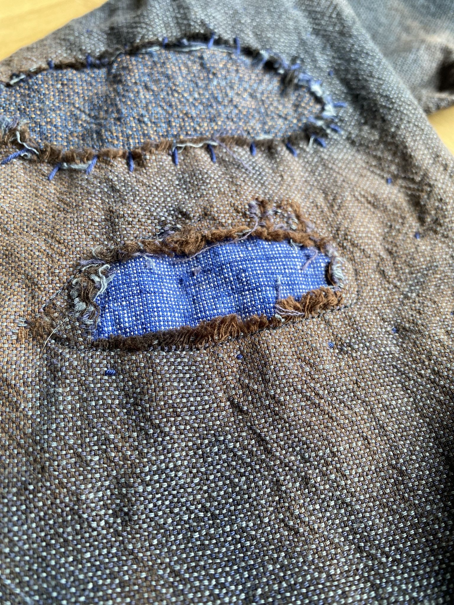 Universal Works Pincheck Dirty Mud-Indigo - Chore Jacket Size US M / EU 48-50 / 2 - 18 Thumbnail