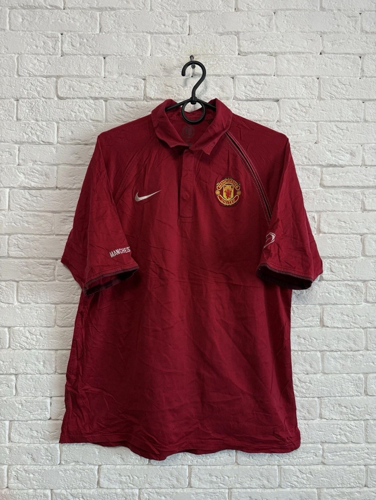 Nike Vintage Polo Shirt Nike Manchester United Jersey Sz L Size US L / EU 52-54 / 3 - 1 Thumbnail