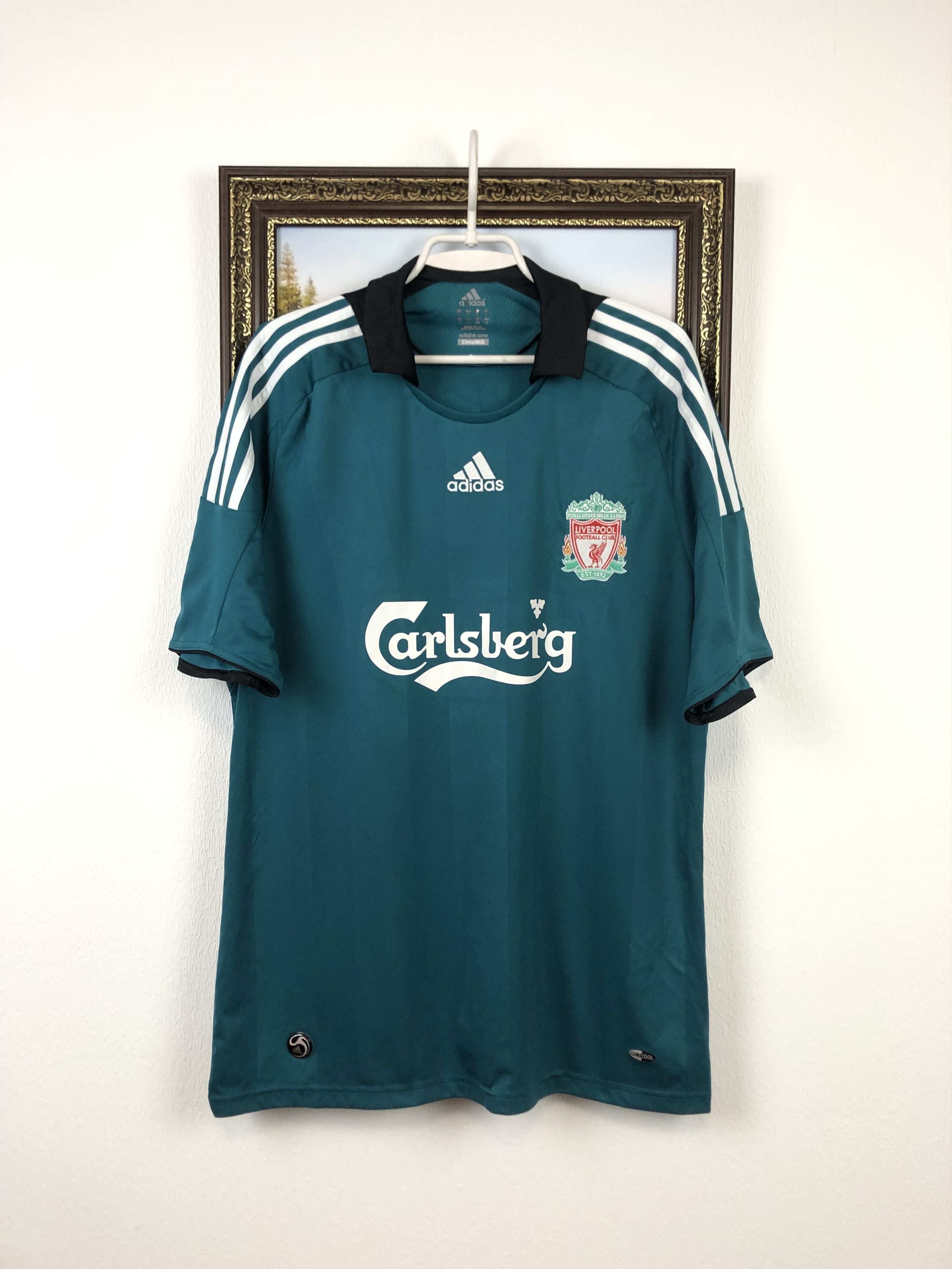 Adidas Liverpool football shirt 2008 Jersey #23 Carragher Soccer Size US L / EU 52-54 / 3 - 3 Thumbnail