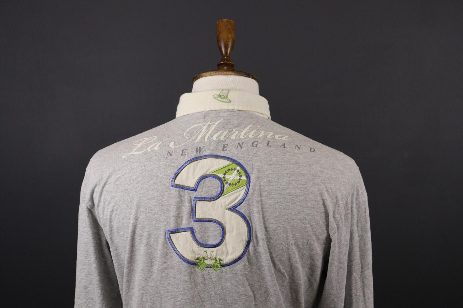 La Martina La Martina Buenos Aires #3 Gray Polo Rugby Shirt Size XL Size US XL / EU 56 / 4 - 9 Thumbnail