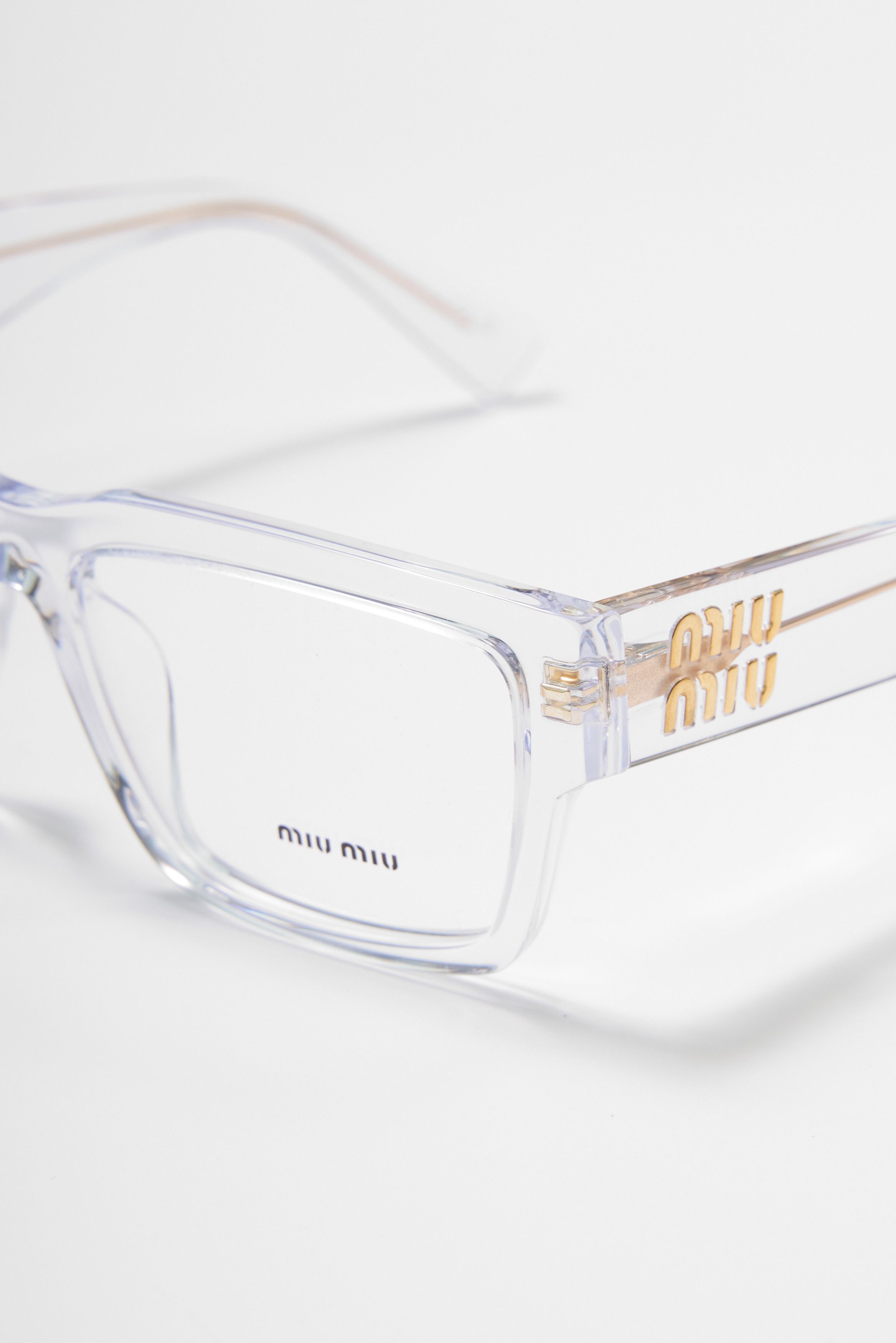Miu Miu NEW Miu Miu MU02XV 2AZ1O1 Rectangle Women Eyeglasses Size ONE SIZE - 2 Thumbnail