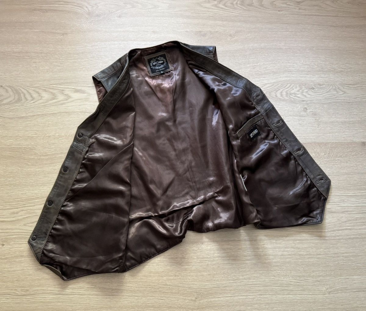 Genuine Leather Vintage Xposed London Genuine Leather Western Cowboy Vest Size US XL / EU 56 / 4 - 4 Thumbnail