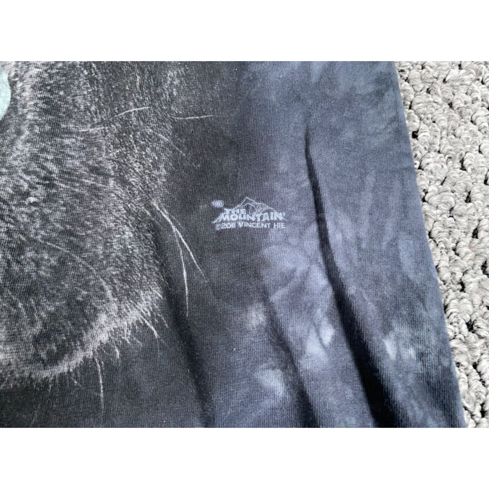 Delta VINTAGE The Mountain Black Lab Print T-Shirt Men's Large Gray Tie Dye Cotton Dog Retro Graphic Size US L / EU 52-54 / 3 - 8 Thumbnail