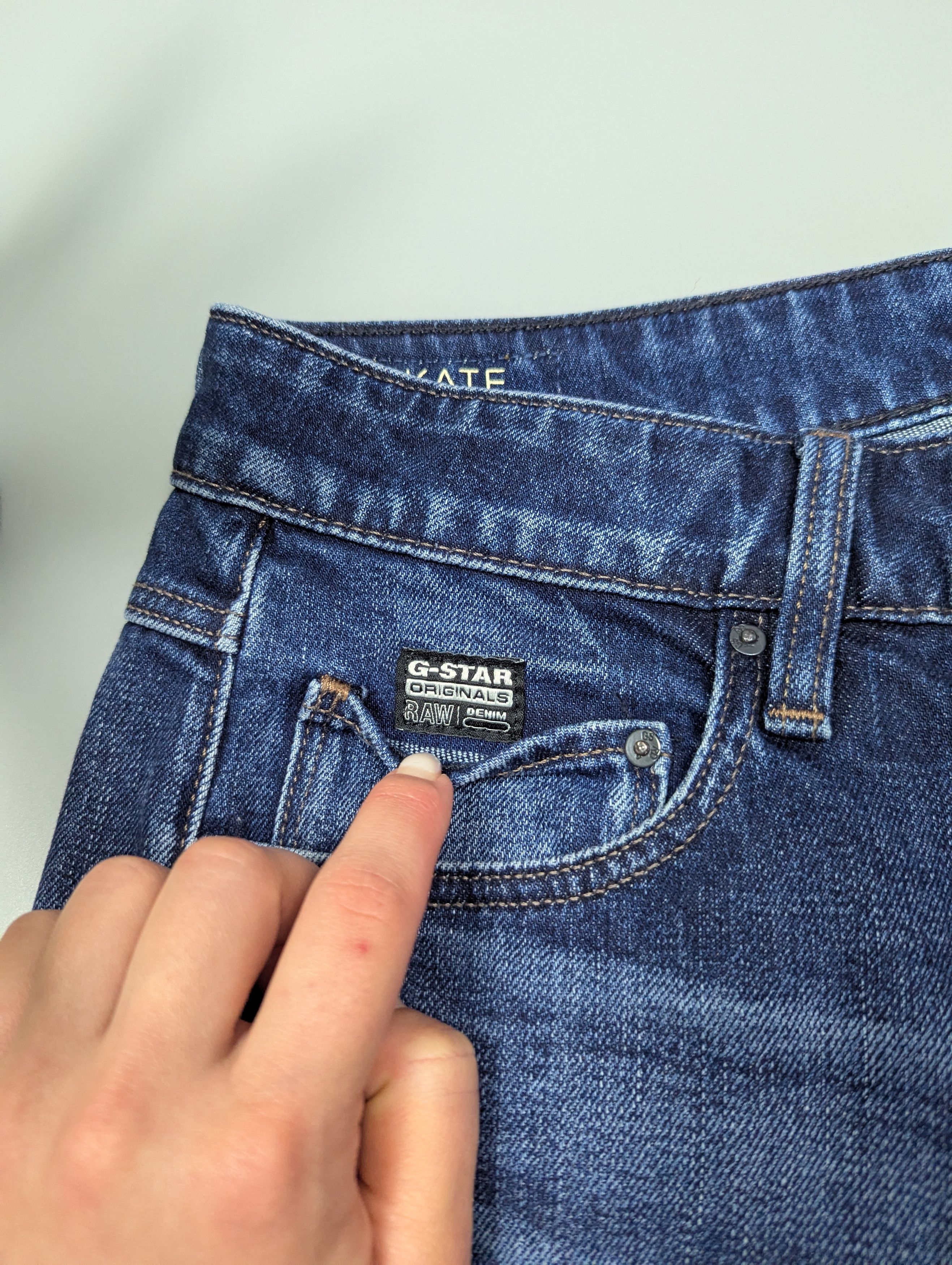 G-Star G-Star RAW KATE BOYFRIEND Women's Dark Blue Distressed Jeans Size 29" - 4 Thumbnail