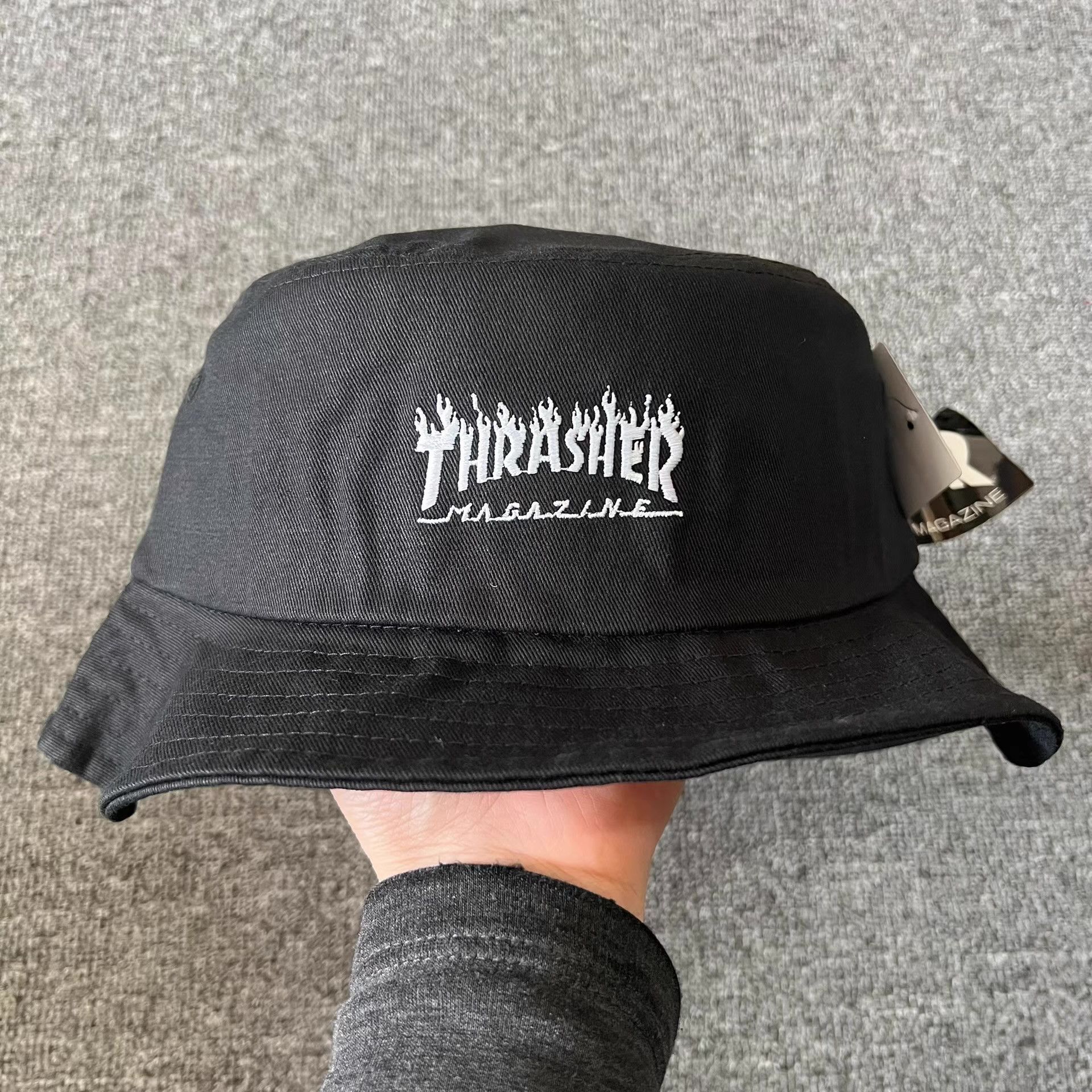 Thrasher Version THRASHER Flame Embroidered Bucket Hat Q7 Size ONE SIZE - 1 Thumbnail