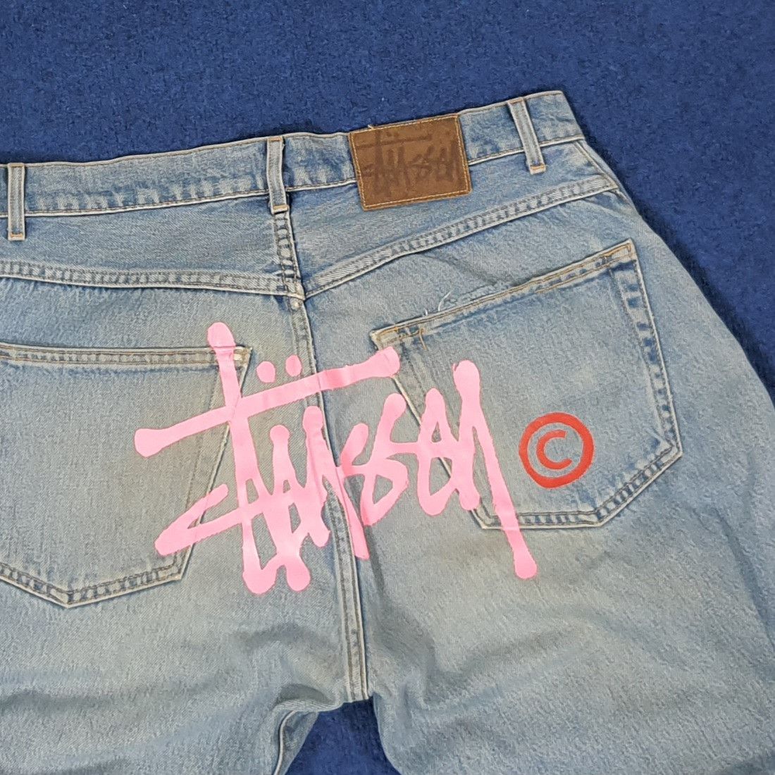 Stussy × Vintage Vintage Stussy Streetwear Custom Logo Jeans Size US 32 / EU 48 - 2 Thumbnail
