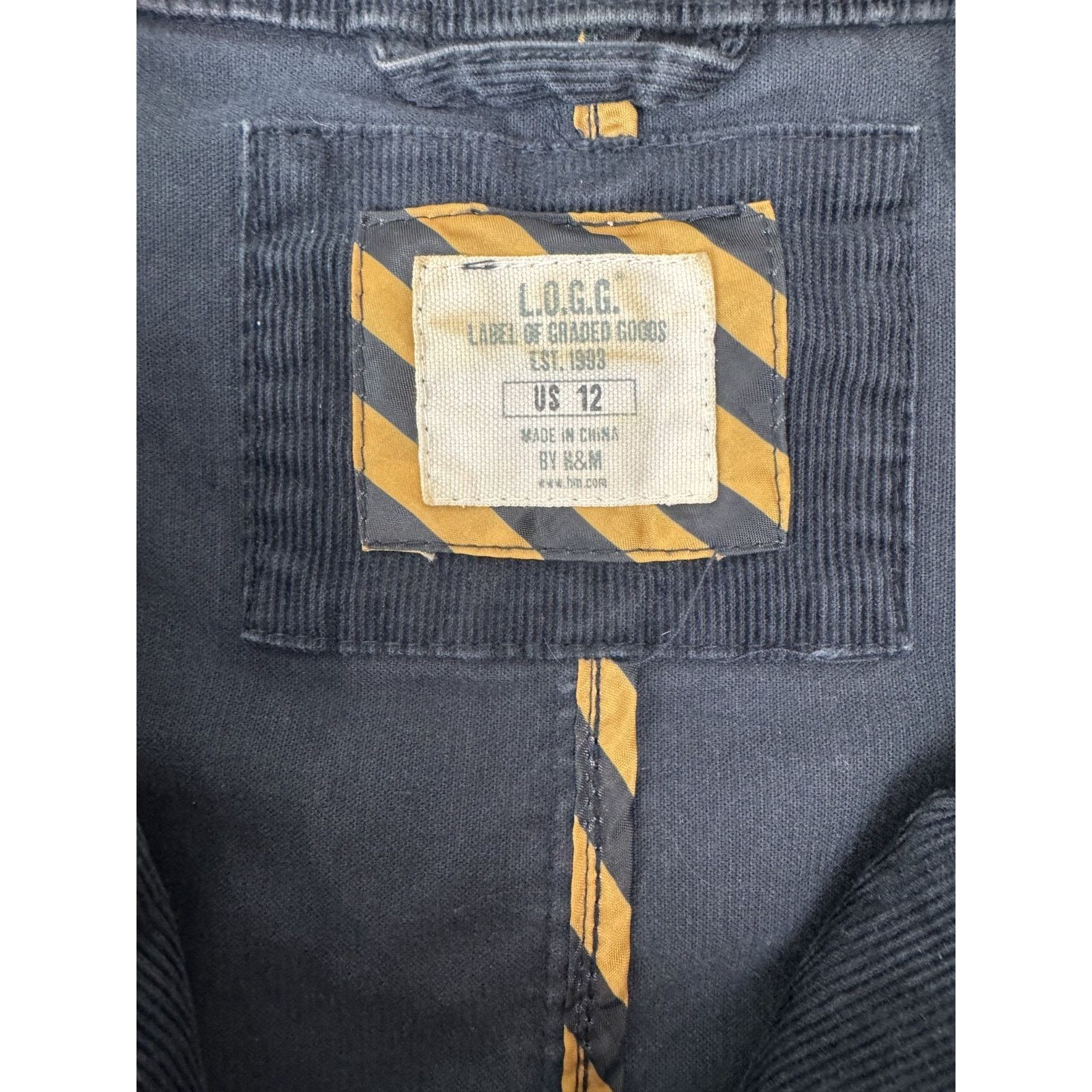 L.O.G.G. Grunge Corduroy Blazer Cinched Waist Size 12 Dark Academia Size L / US 10 / IT 46 - 6 Thumbnail