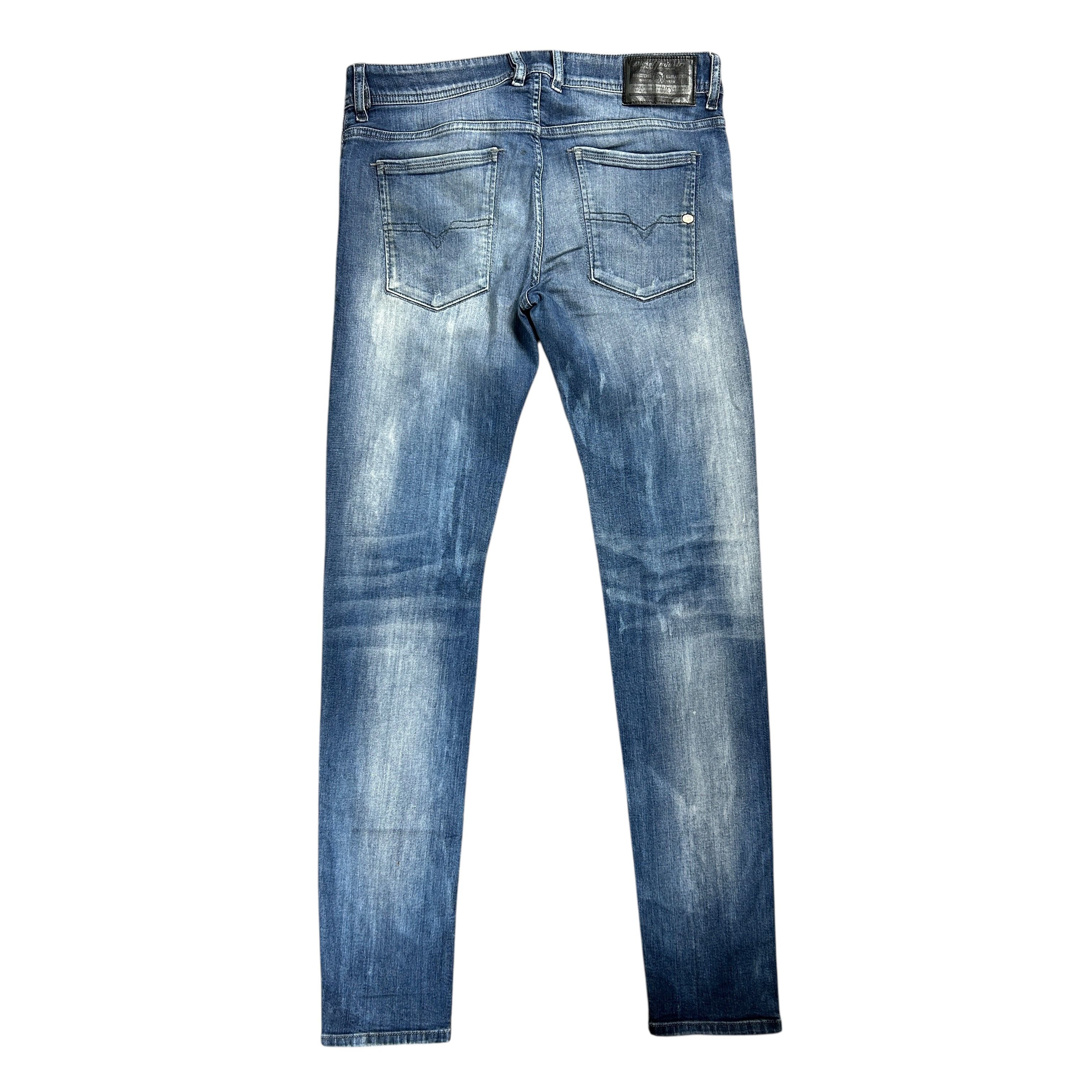 Diesel Diesel Sleenker Slim Skinny Blue Denim Jeans Washed W32L32 Size US 32 / EU 48 - 2 Thumbnail