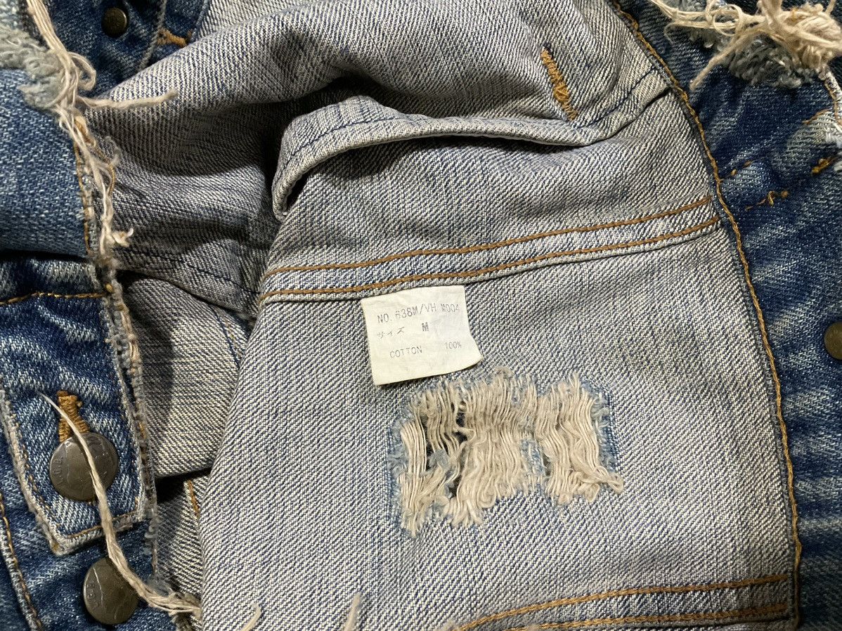 Hysteric Glamour × If Six Was Nine × Le Grande Bleu (L.G.B.) 🔥Rare Archived L.G.B. Destroy Frayed Denim Jacket Size US M / EU 48-50 / 2 - 16 Thumbnail